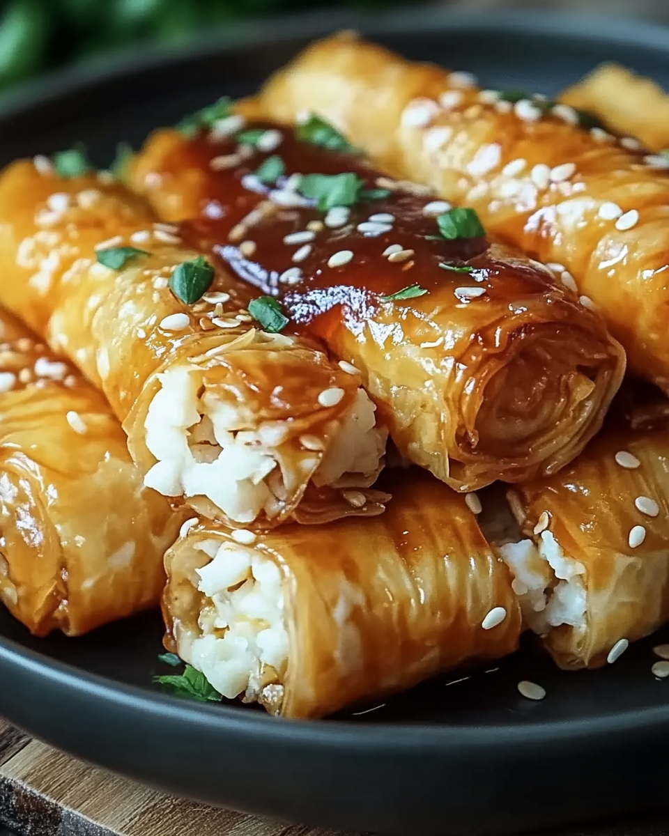 Feta-Röllchen mit Chili-Honig: Ein köstliches Rezept!