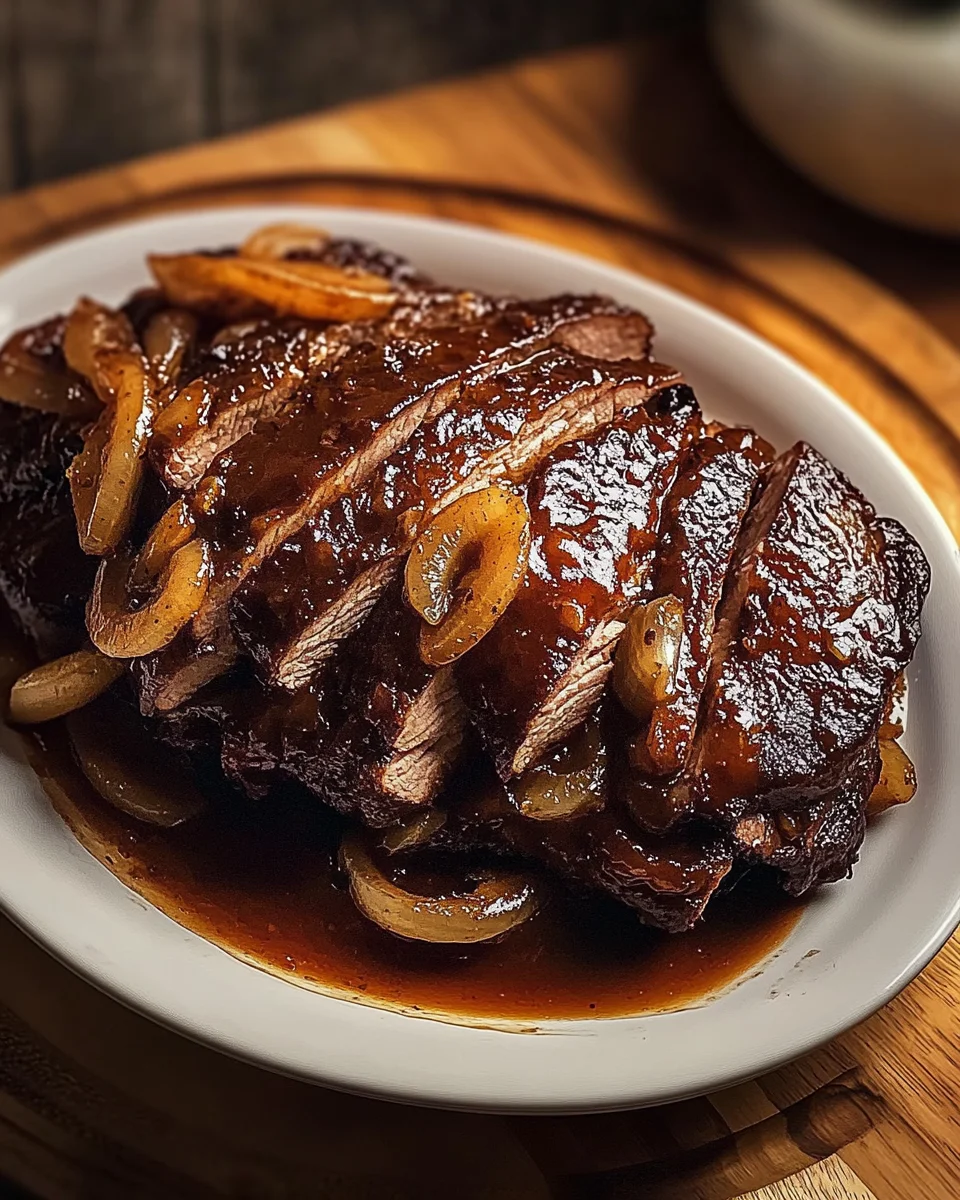 Rinderbrust in Balsamico-Zwiebelsauce: Ein Festmahl!