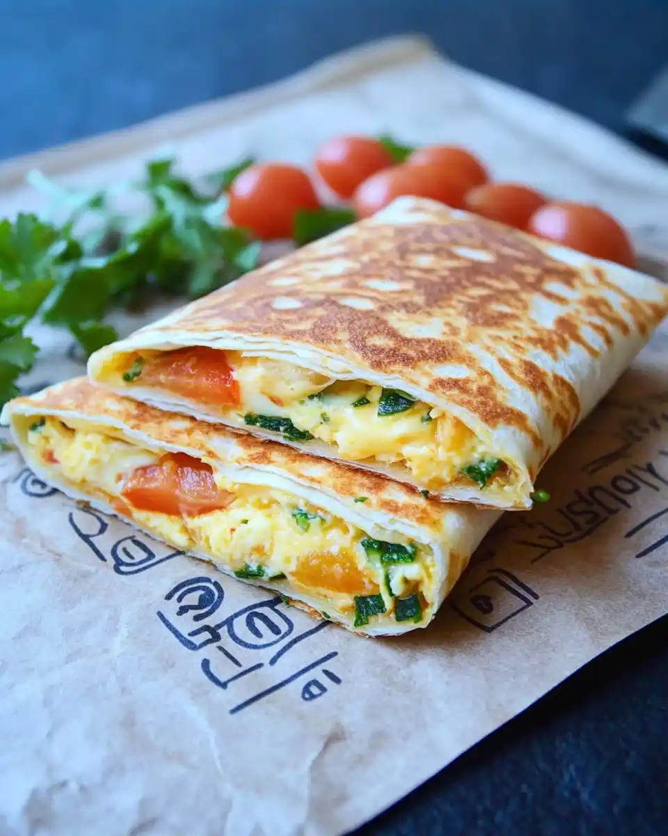 Frühstückswrap mit Ei und Gemüse: Gesund und schnell!