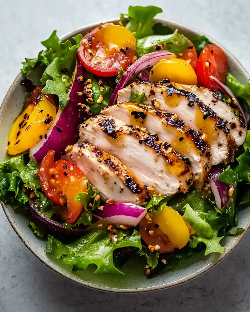 Gegrillter Hähnchensalat mit Honig-Senf-Dressing: Ein Genuss!