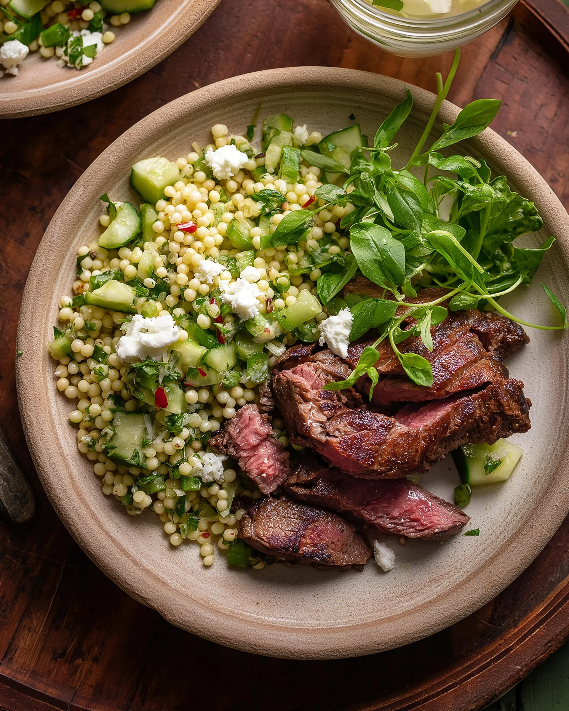Gegrilltes Rindersteak mit Zitronen-Kräuter-Couscous-Salat: So gelingt das perfekte Grillgericht!