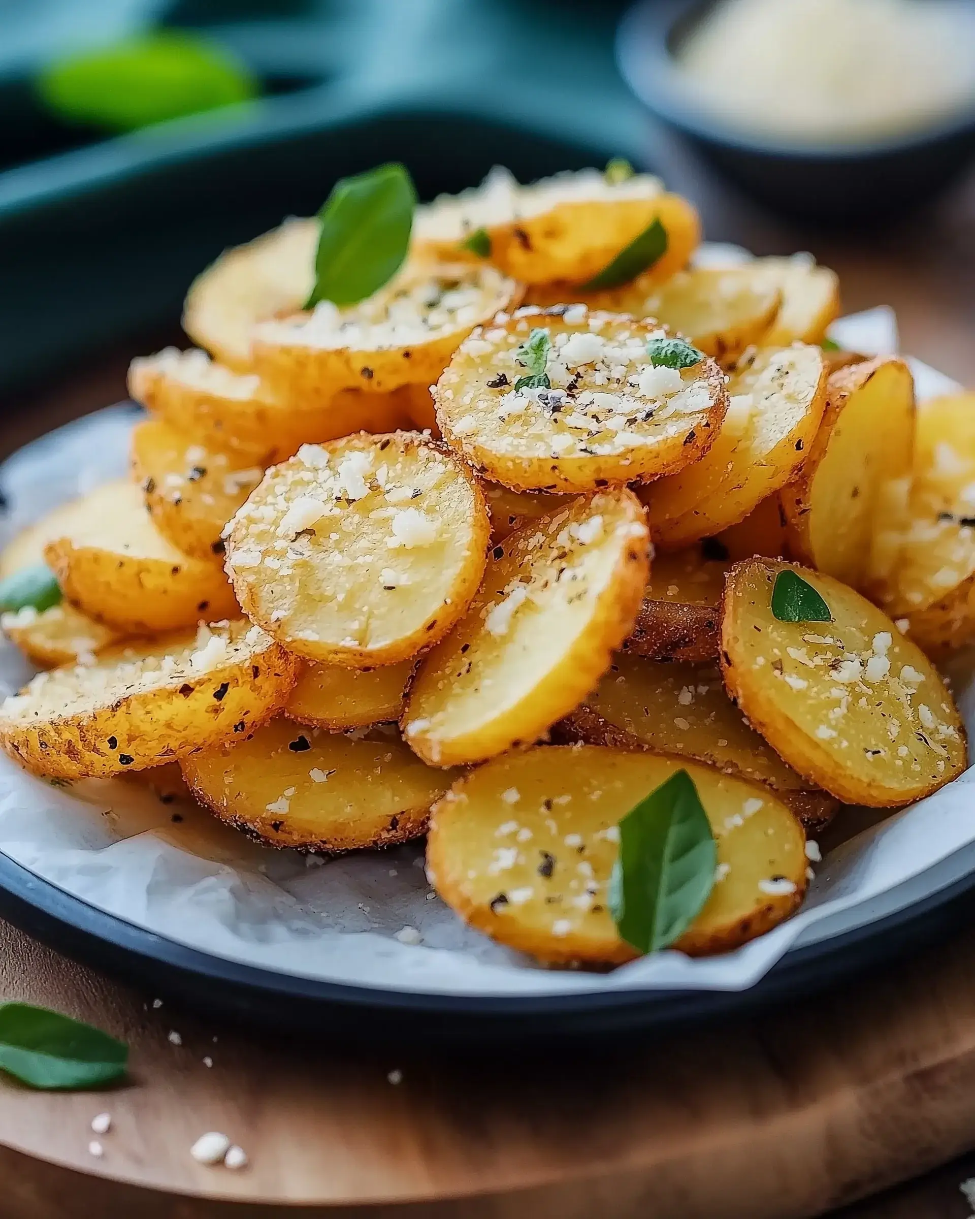 Goldene Knusprige Parmesankartoffeln mit Knoblauch genießen!
