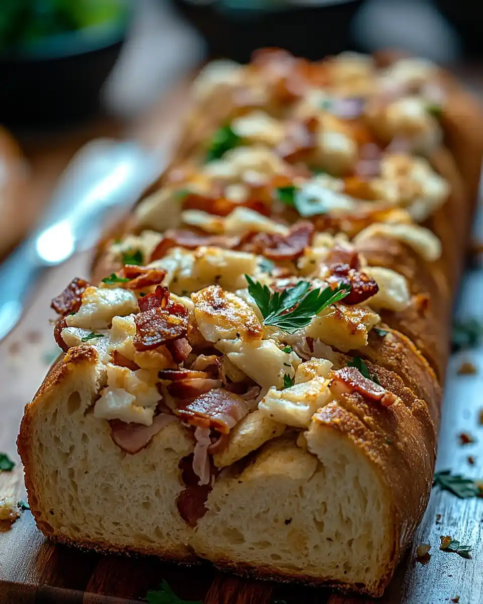 Hähnchen-Bacon-Ranch gefülltes Brot – So lecker gelingt’s!