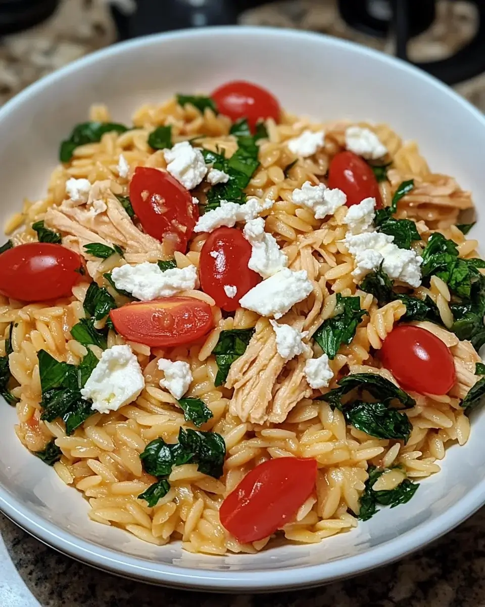 Hähnchen-Orzo-Auflauf mit Feta: Einfach und lecker!