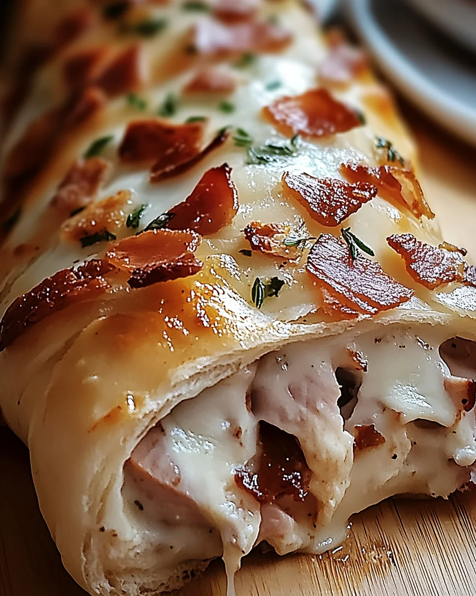 Hähnchen-Speck-Ranch-Stromboli: Ein unwiderstehlicher Genuss!