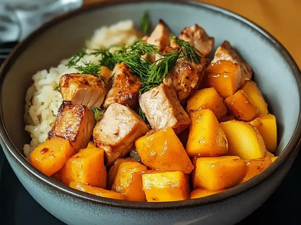 Hähnchen-Süßkartoffel-Bowl: Einfach und lecker zubereiten!