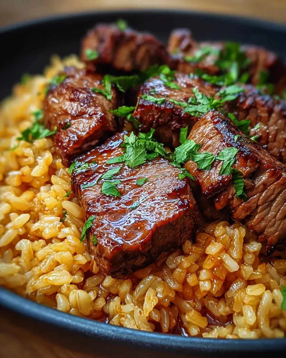 Honig-BBQ-Rindersteak mit Reis für Ihr perfektes Dinner!