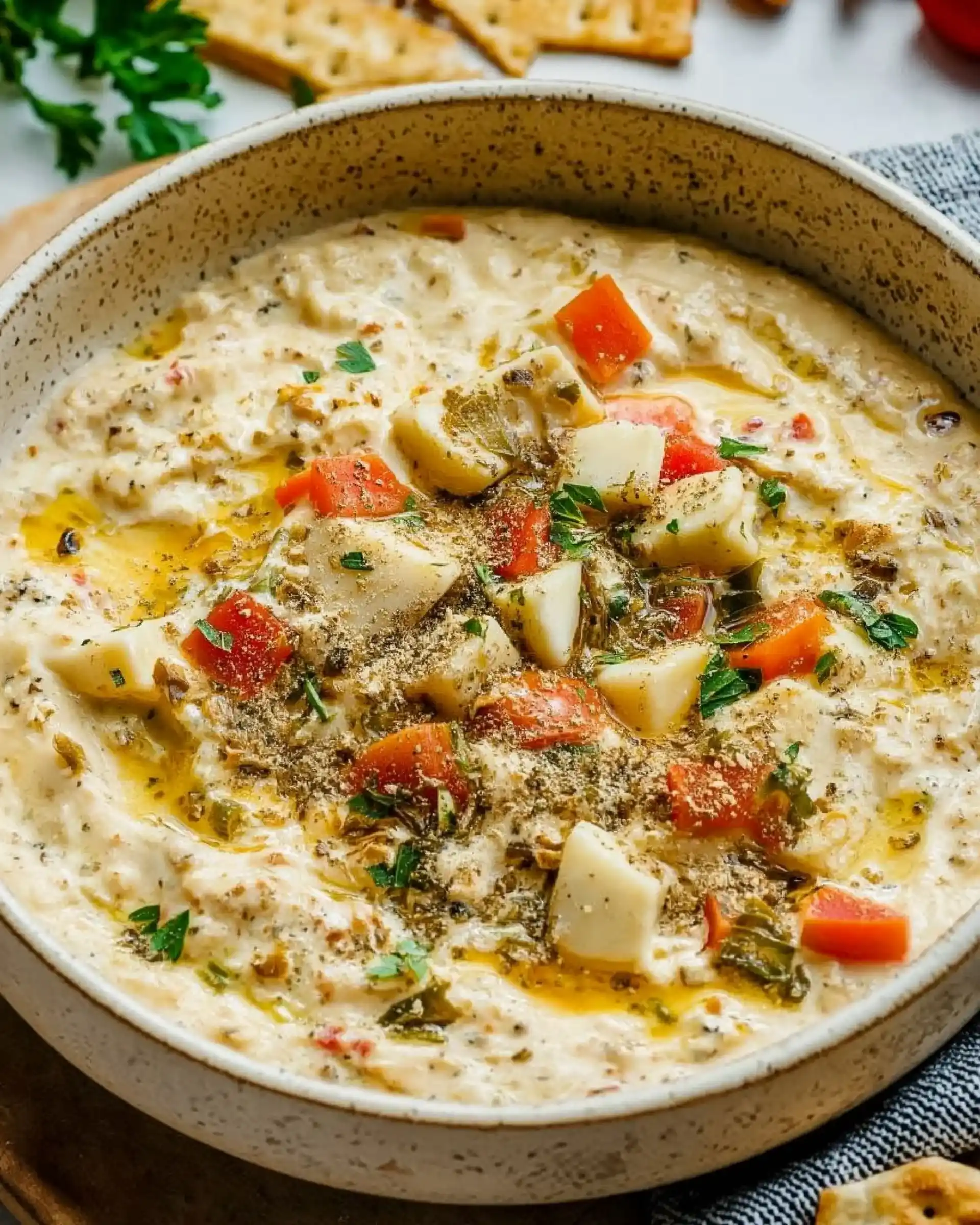 Hüttenkäse Giardiniera Dip: Einfach & unverwechselbar lecker!