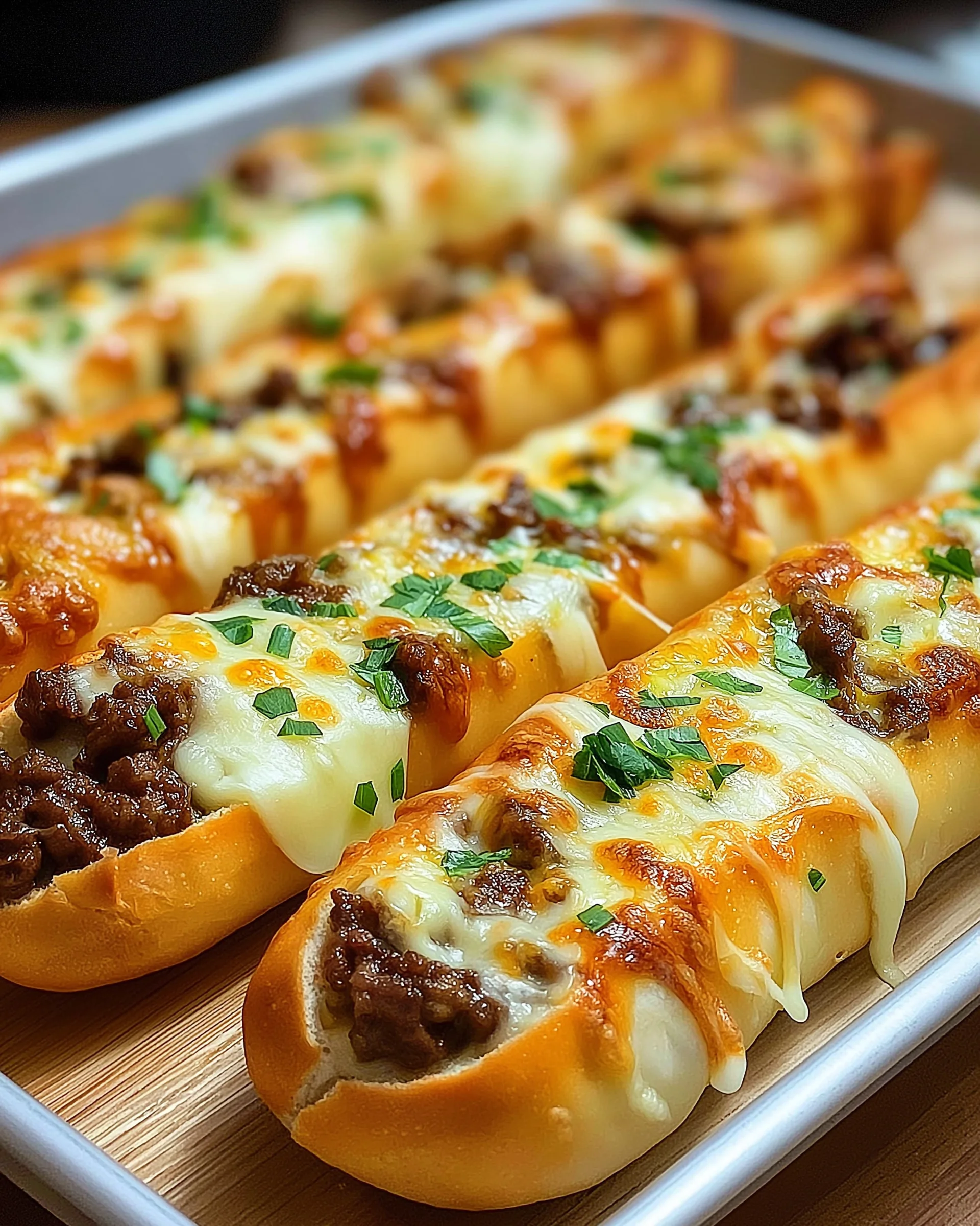Käsegefüllte Brotsticks mit Philly Cheesesteak – einfach unwiderstehlich!