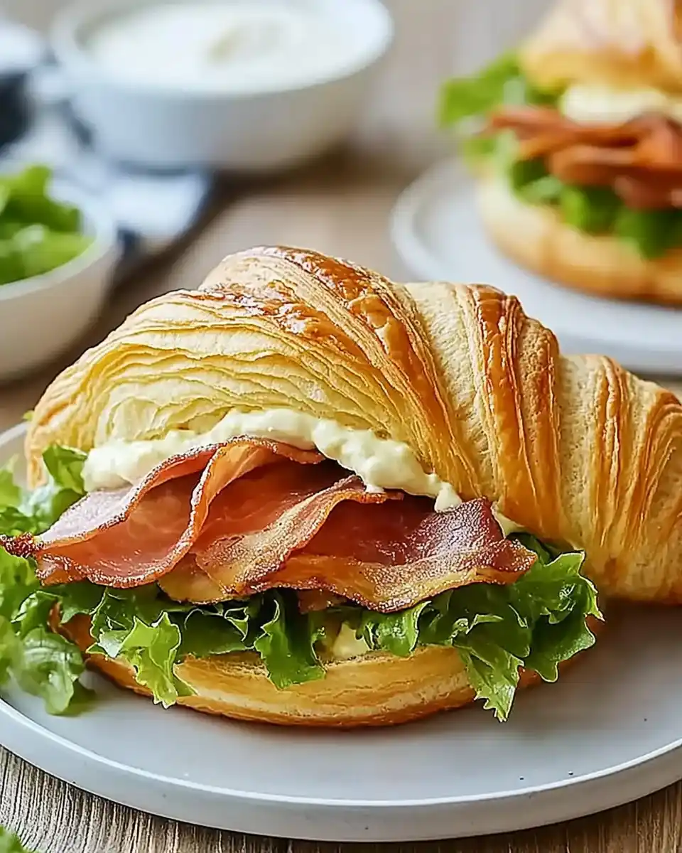 Köstliches Croissant-Frühstückssandwich mit Ahornsenf selbst machen!
