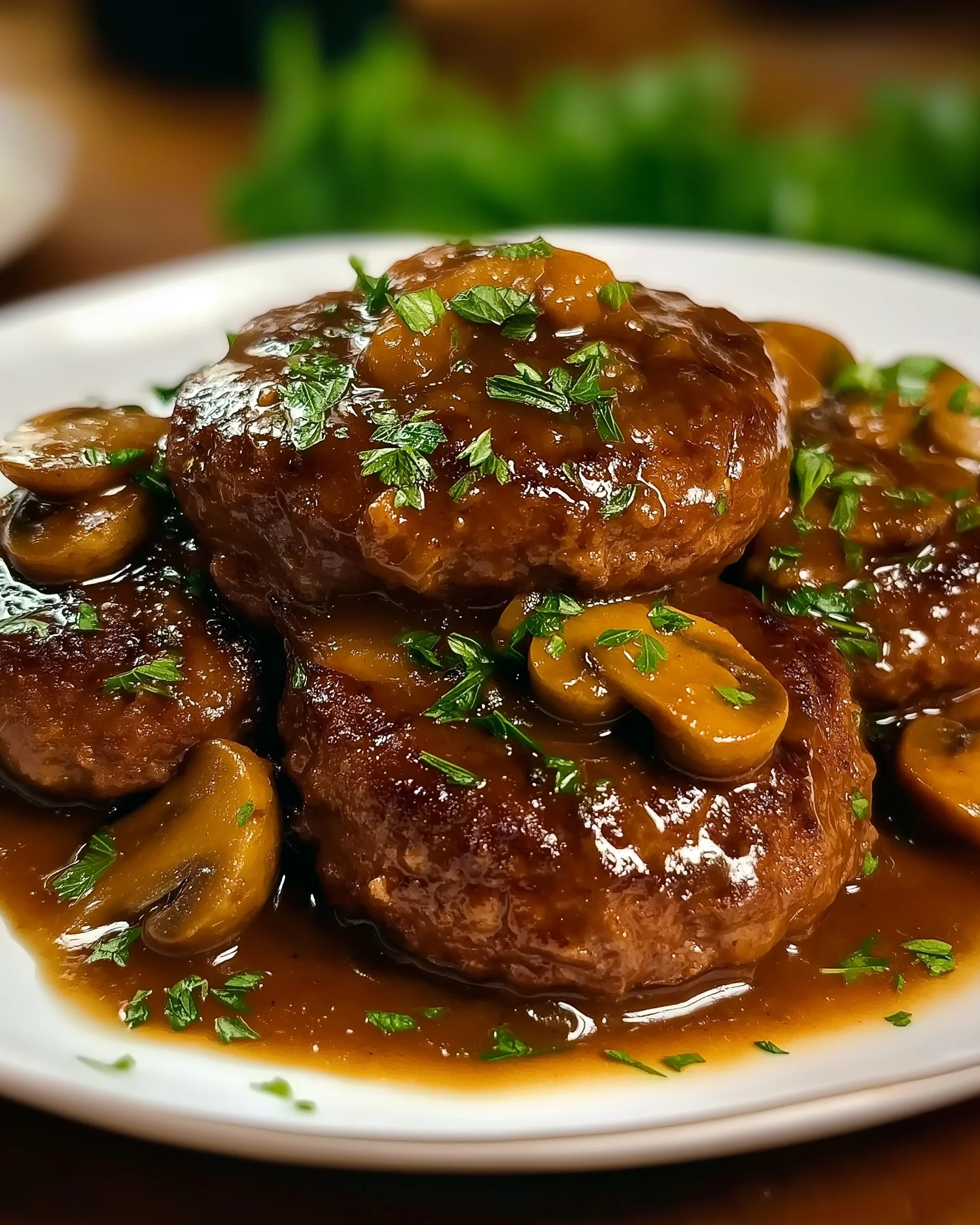 Salisbury Steak mit Pilzsoße: Ein köstliches Rezept entdecken!