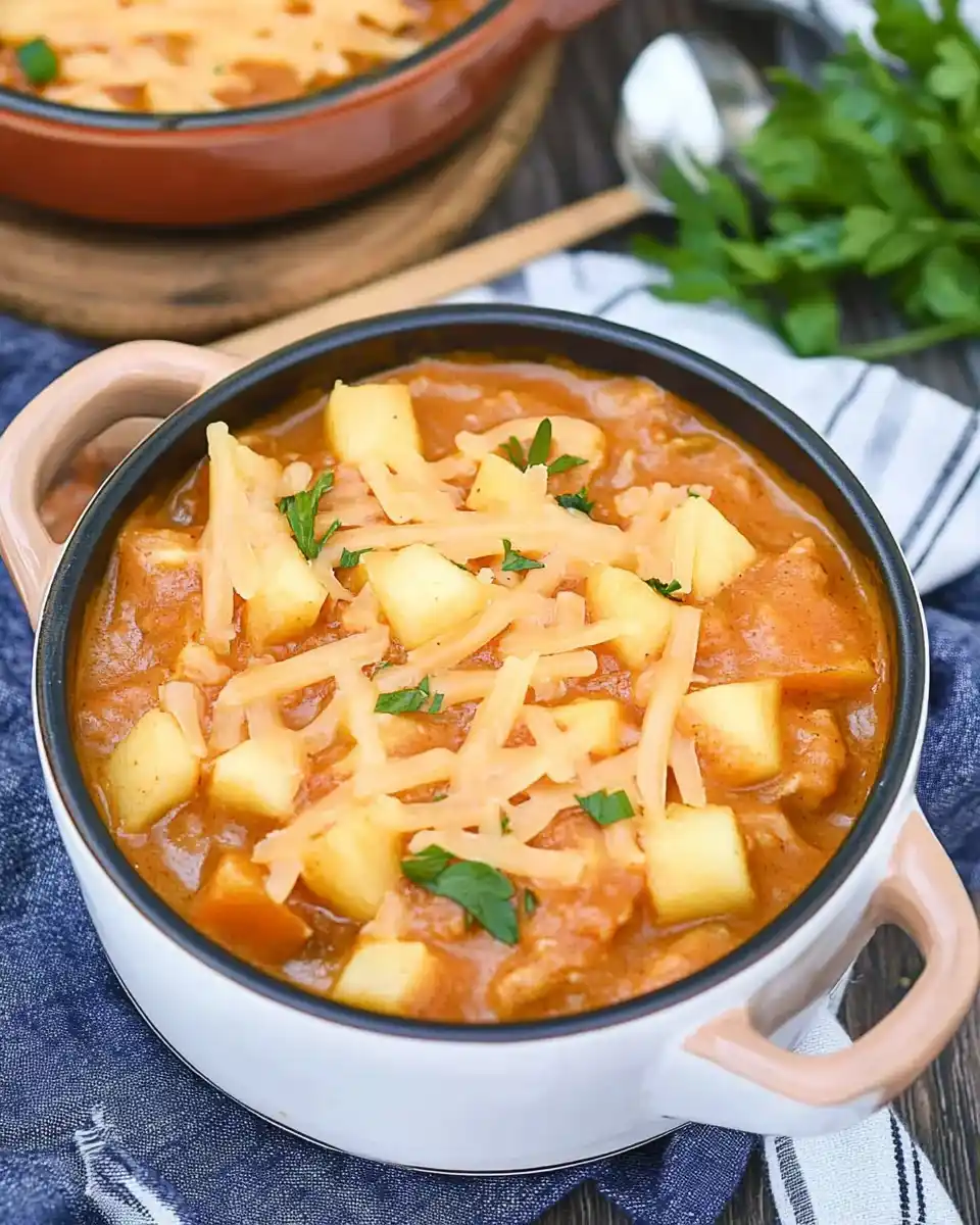 Apfel-Hähnchen-Chili mit Weißem Cheddar ganz einfach!