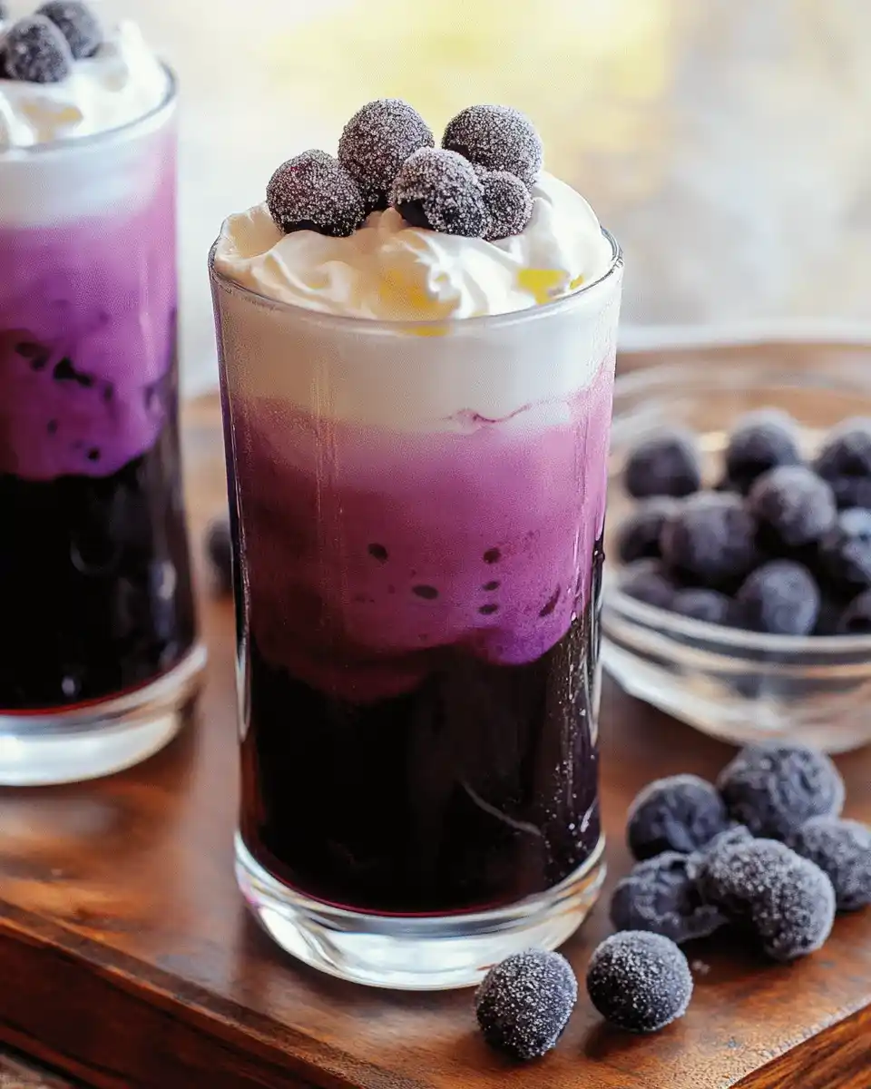 Blaubeer Italienische Sahne Soda: Erfrischender Genuss!
