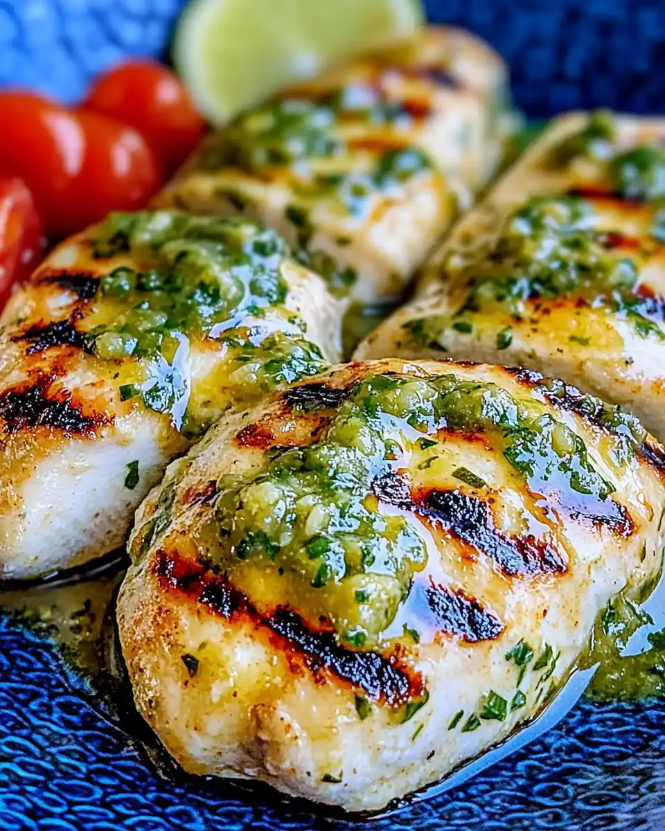 Gegrilltes Salsa Verde Hähnchen mit Pepper Jack Käse: Einfach köstlich!
