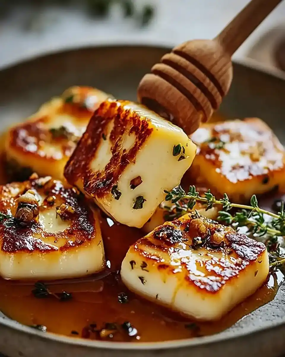 Goldener Halloumi mit Honig und Thymian: Ein Genuss!