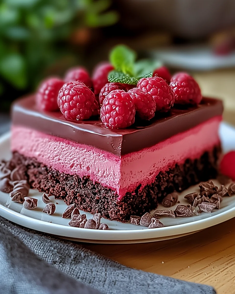 Himmlische Himbeer-Schokoladen-Mousse-Torte lecker genießen!