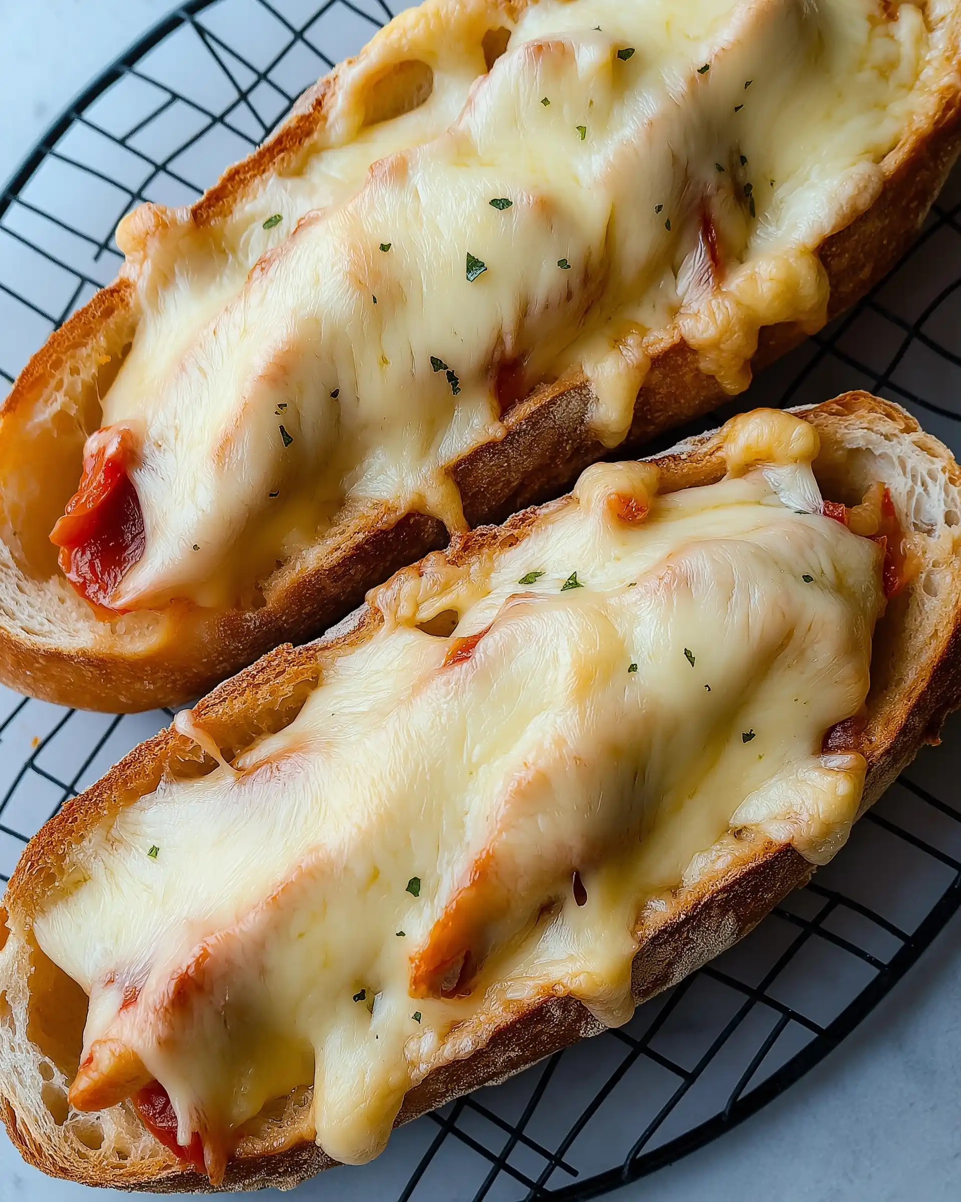 Käse-Hühnchen auf Knoblauchbrot: Ein Genuss-Rezept!