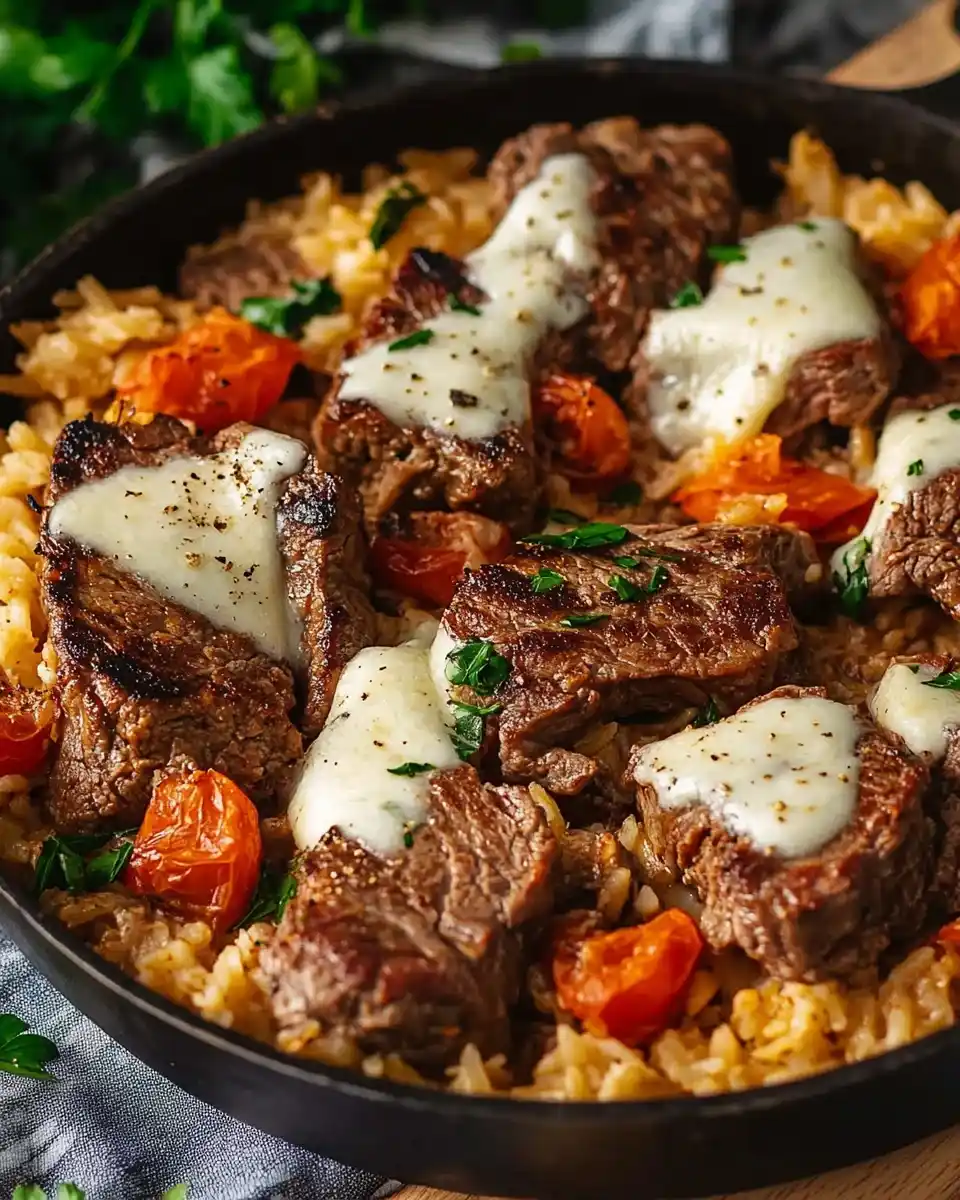 Käse-Rindersteak-Reis: Ein einfaches Rezept für Feinschmecker!