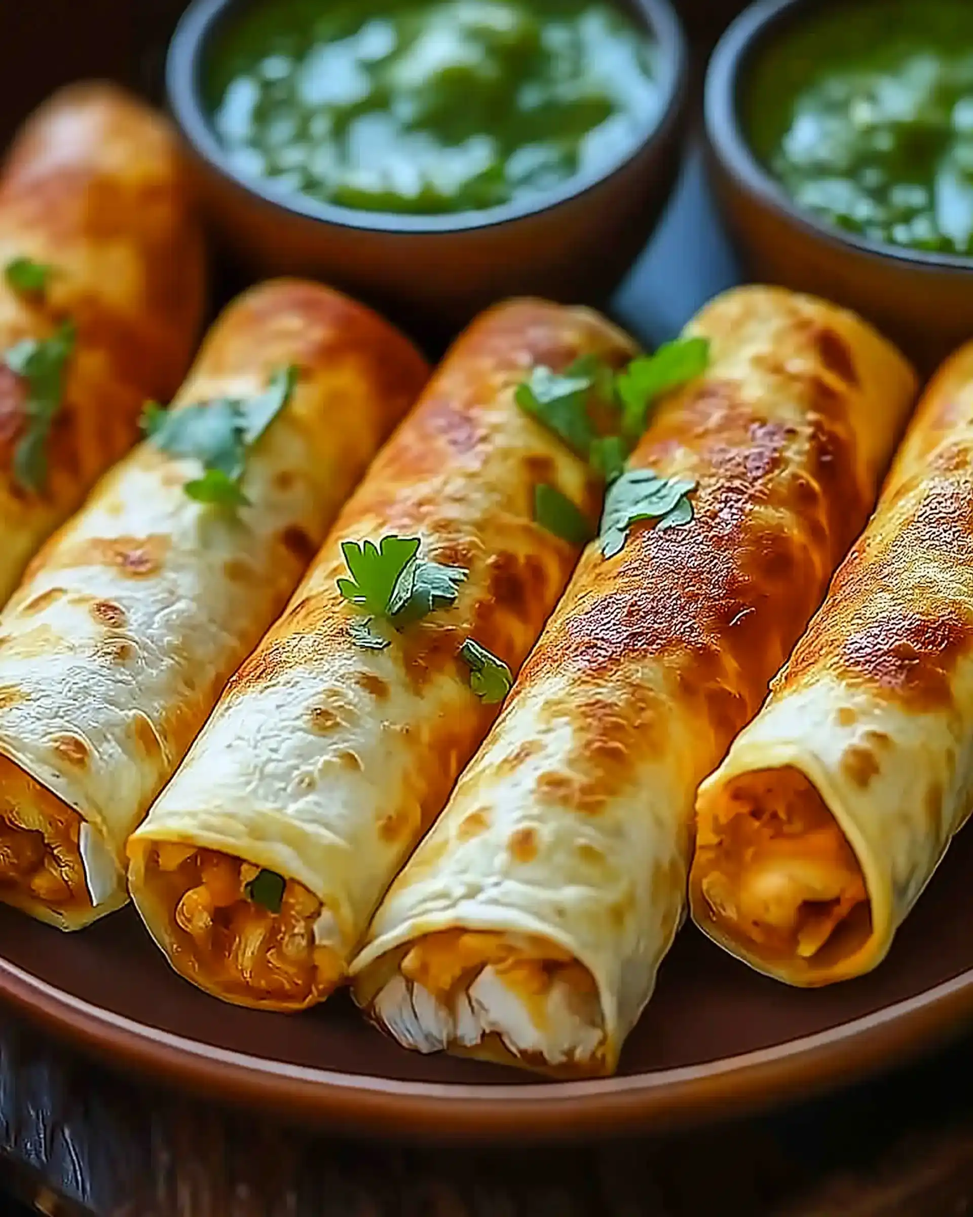 Knusprige Huhn Taquitos aus dem Ofen entdecken!