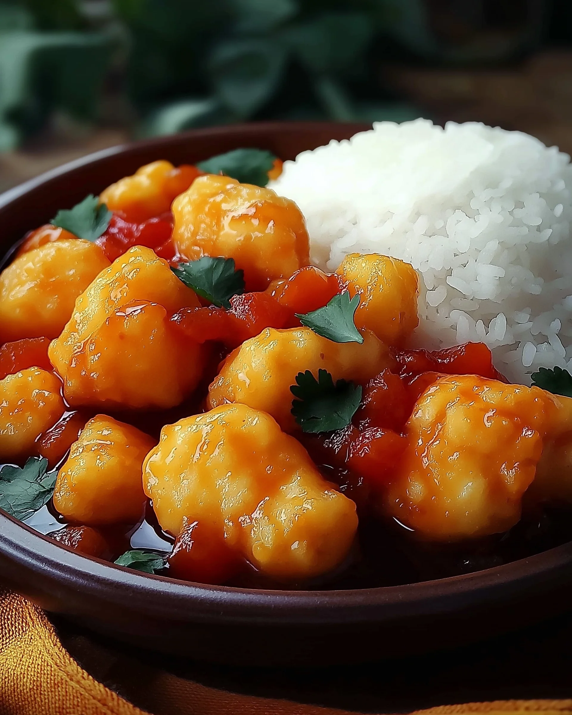 Orangen-Hähnchen mit Reis: Entdecken Sie das Rezept!