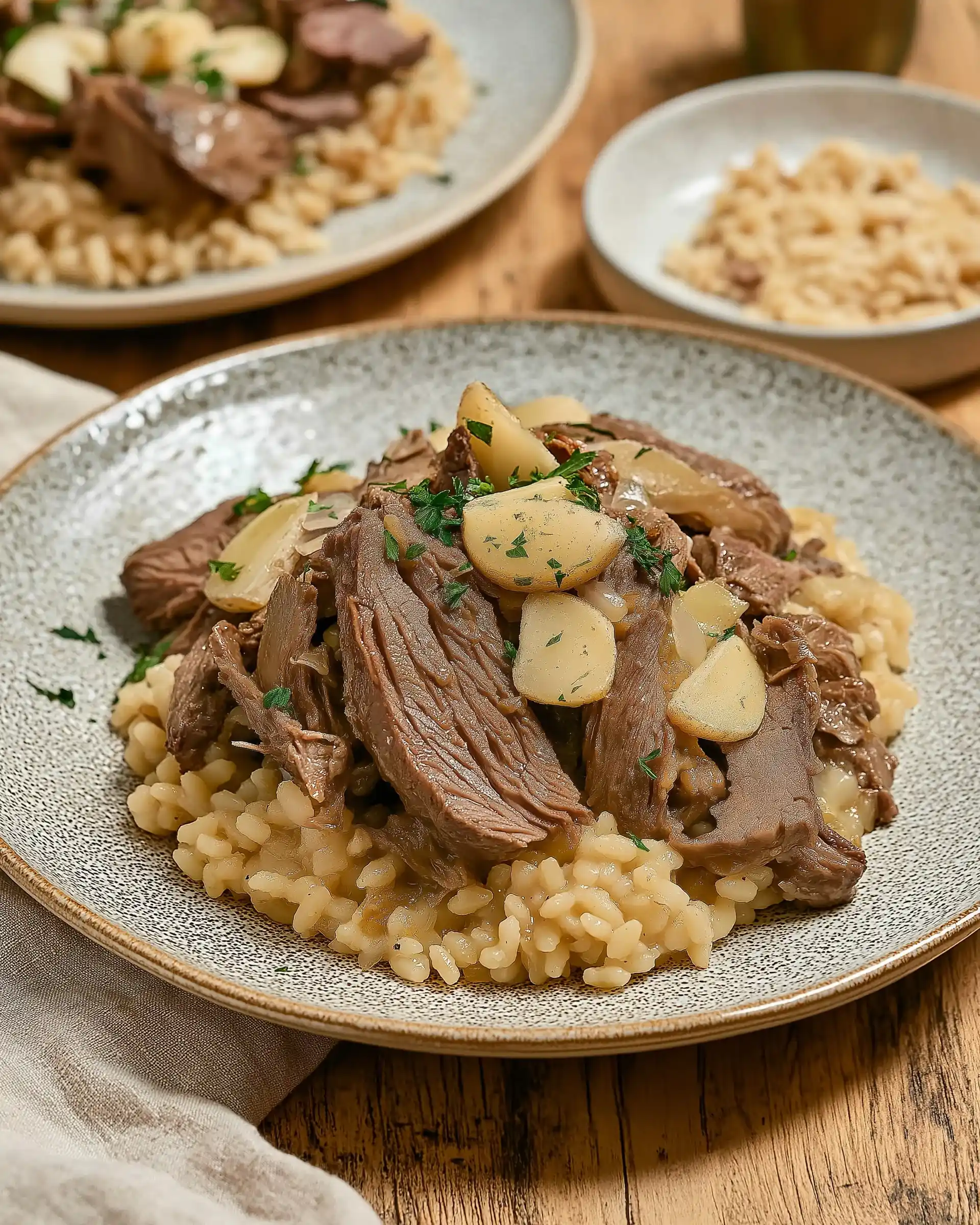 Rinderkurzbraten mit Pilzrisotto: Ein Festmahl für Feinschmecker!