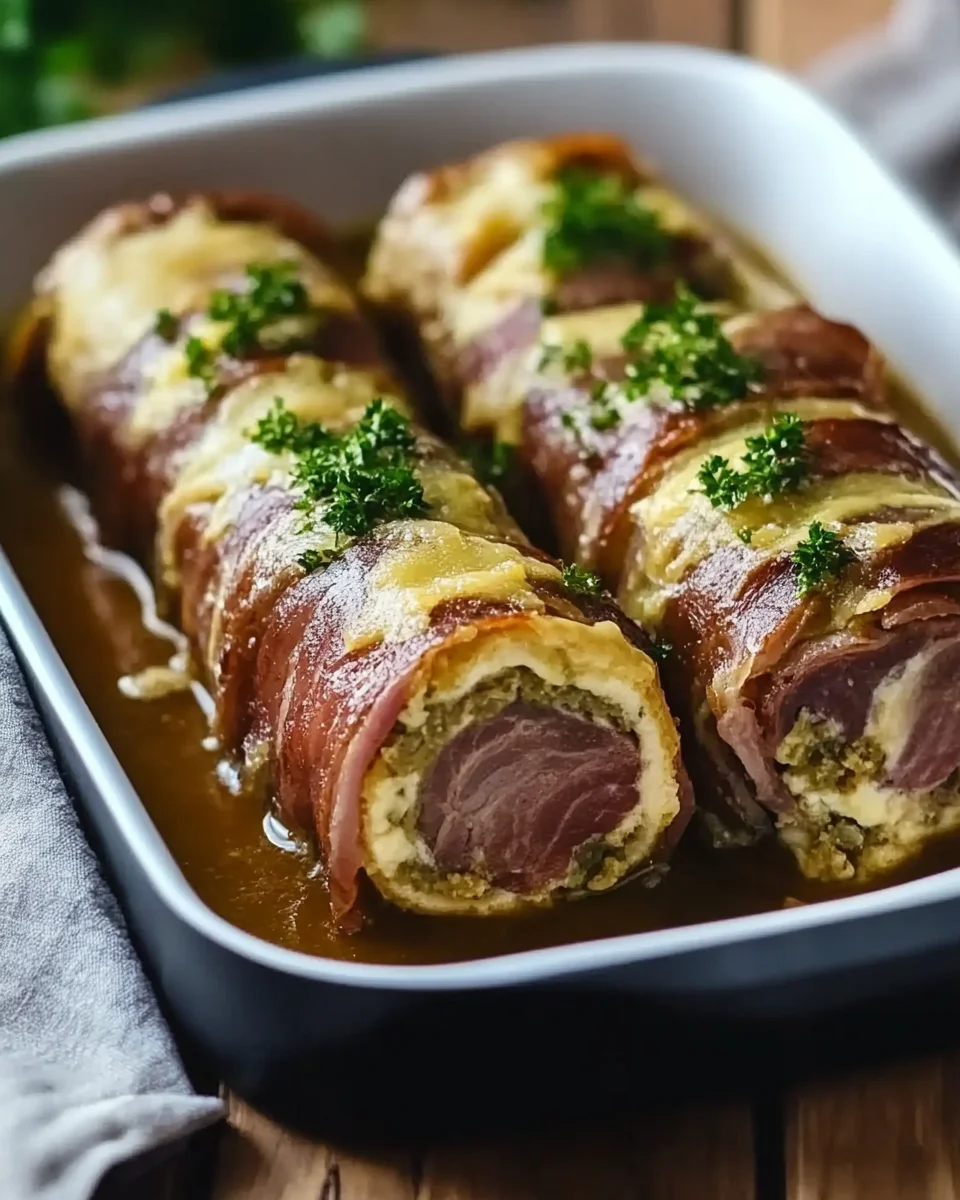 Rinderrouladen mit Senf und Gewürzgurken lecker zubereiten!