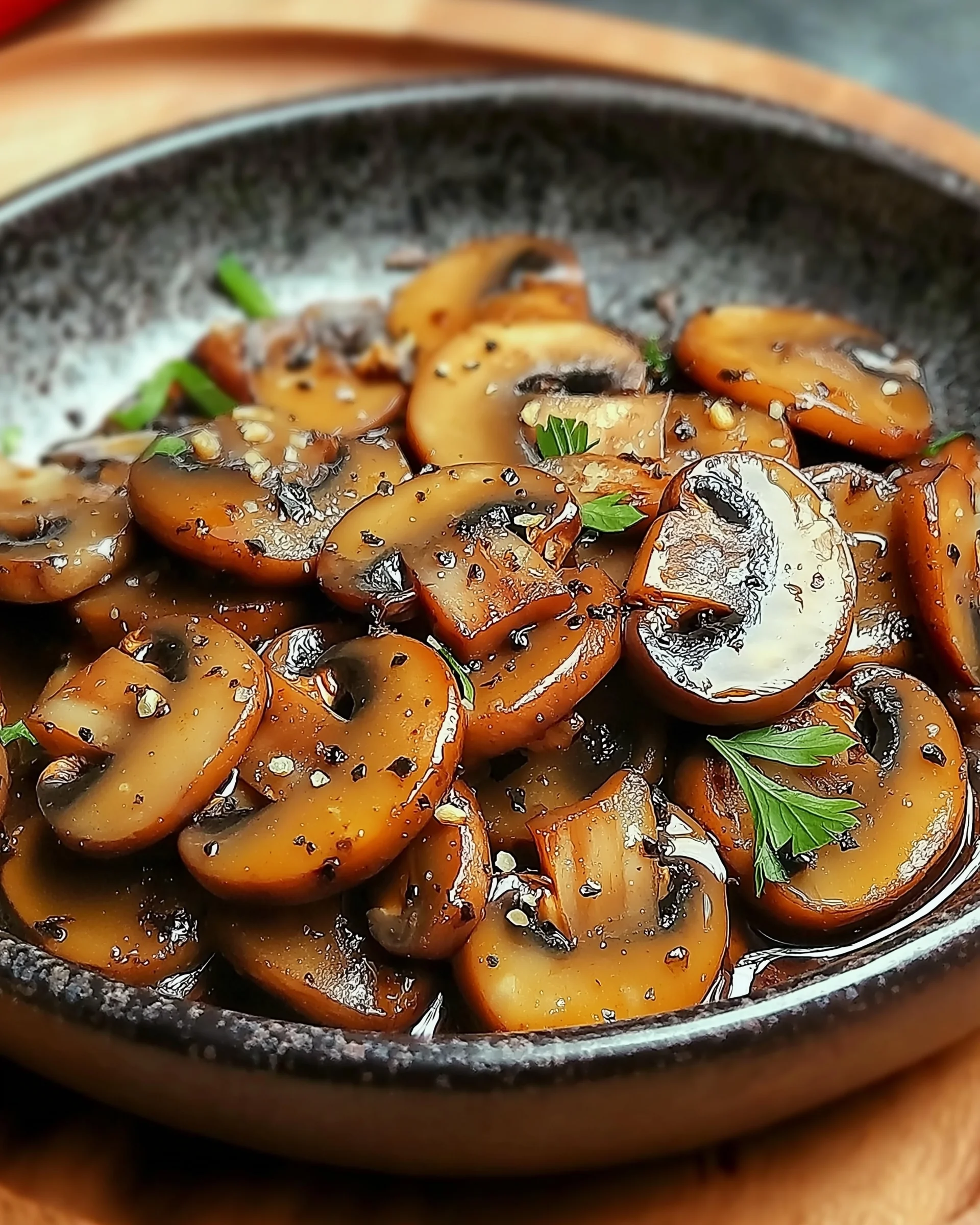 Schwarzes Pfefferhähnchen mit Champignons einfach genießen!