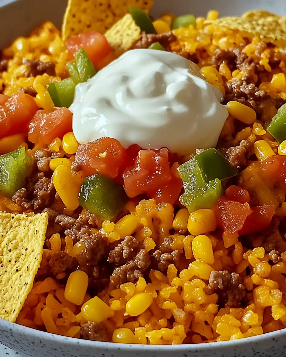 Taco-Reis-Bowl mit Doritos: Ein Geschmackserlebnis!