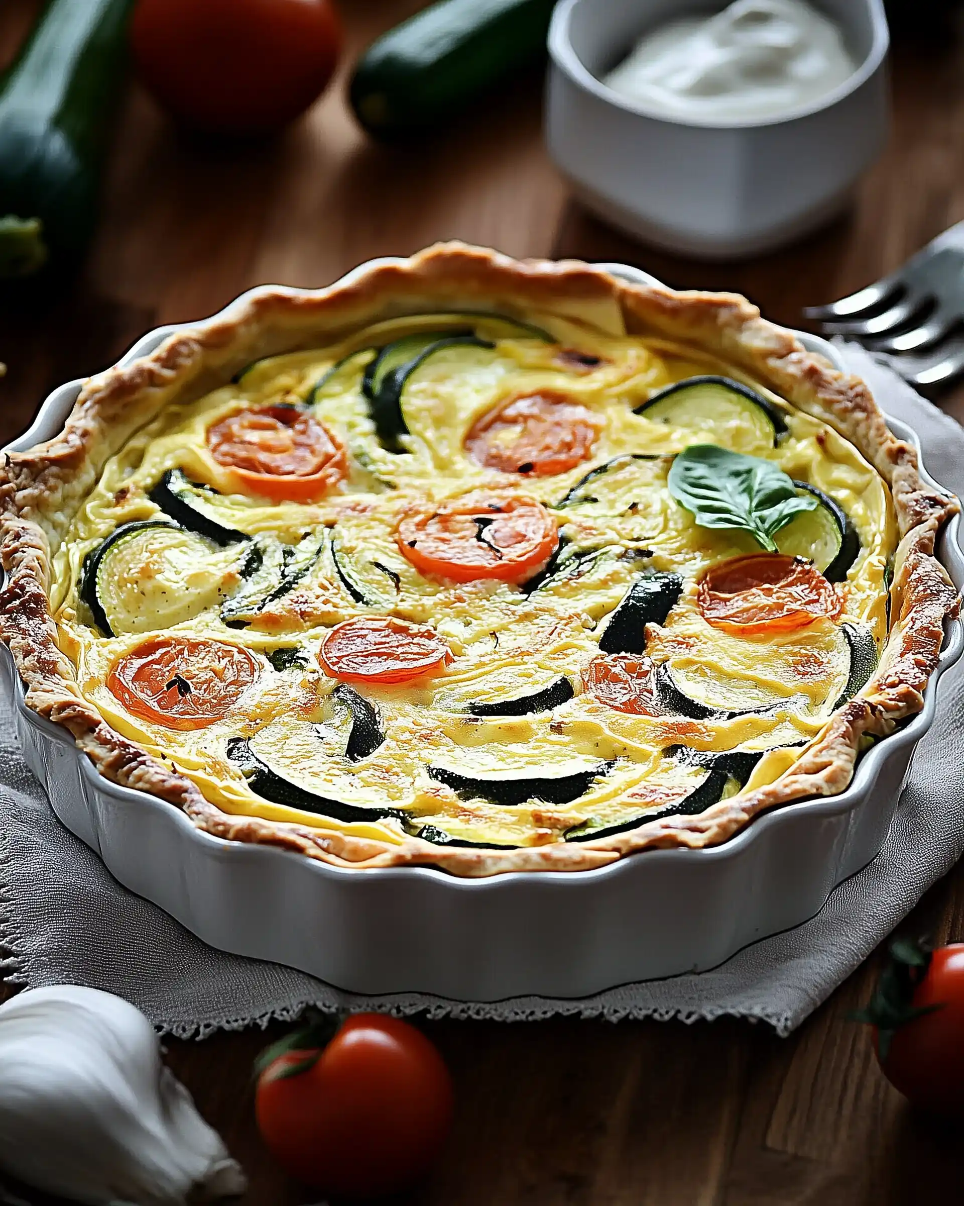 Zucchini-Käse-Quiche: Schnell und lecker zubereitet!
