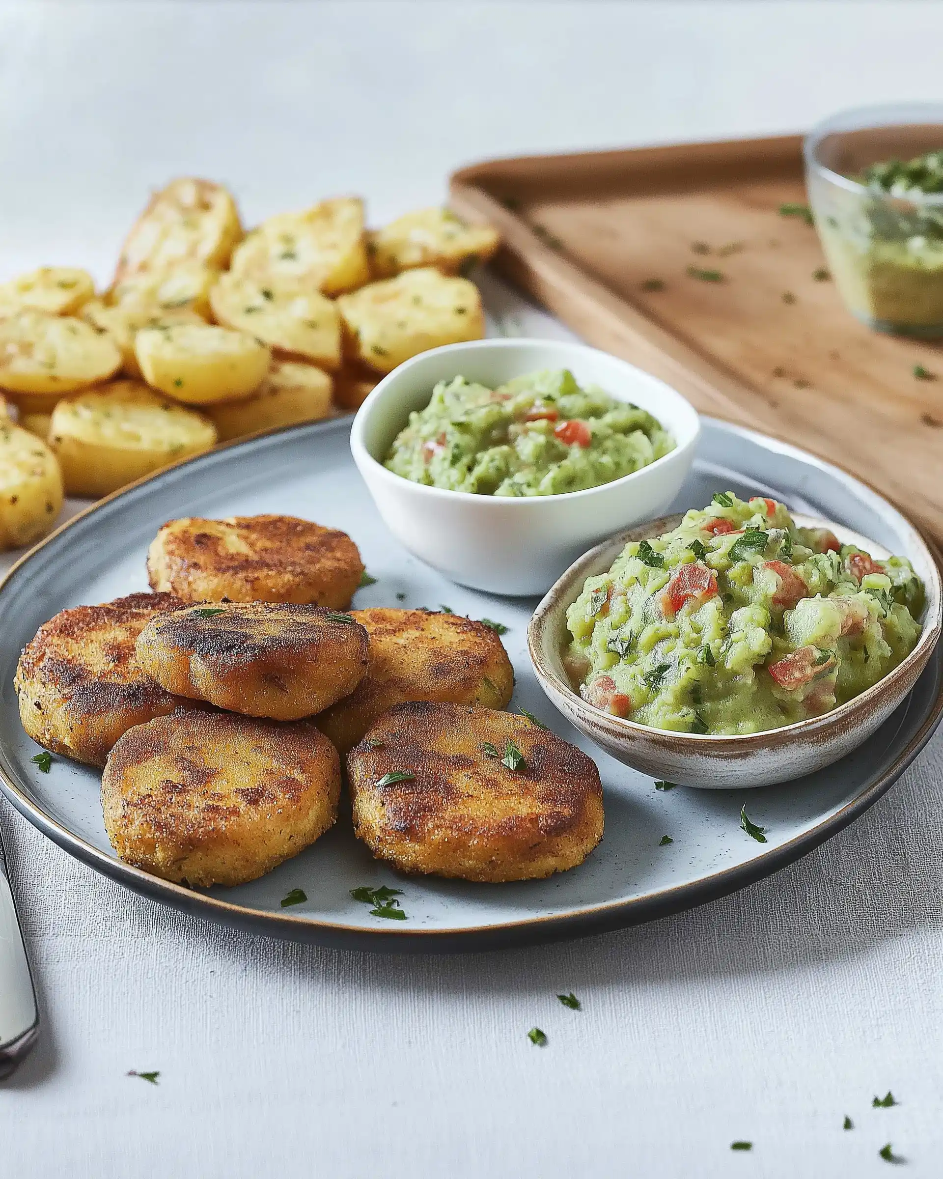 Linsenbratlinge vegan mit Ofenkartoffeln entdecken!