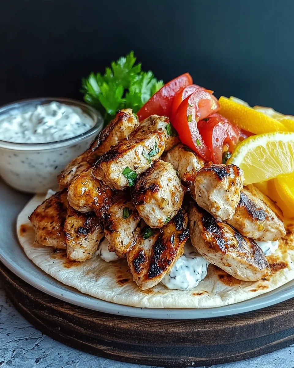 Griechische Hähnchen-Gyros mit Zitronen-Kräuter-Marinade geniessen!