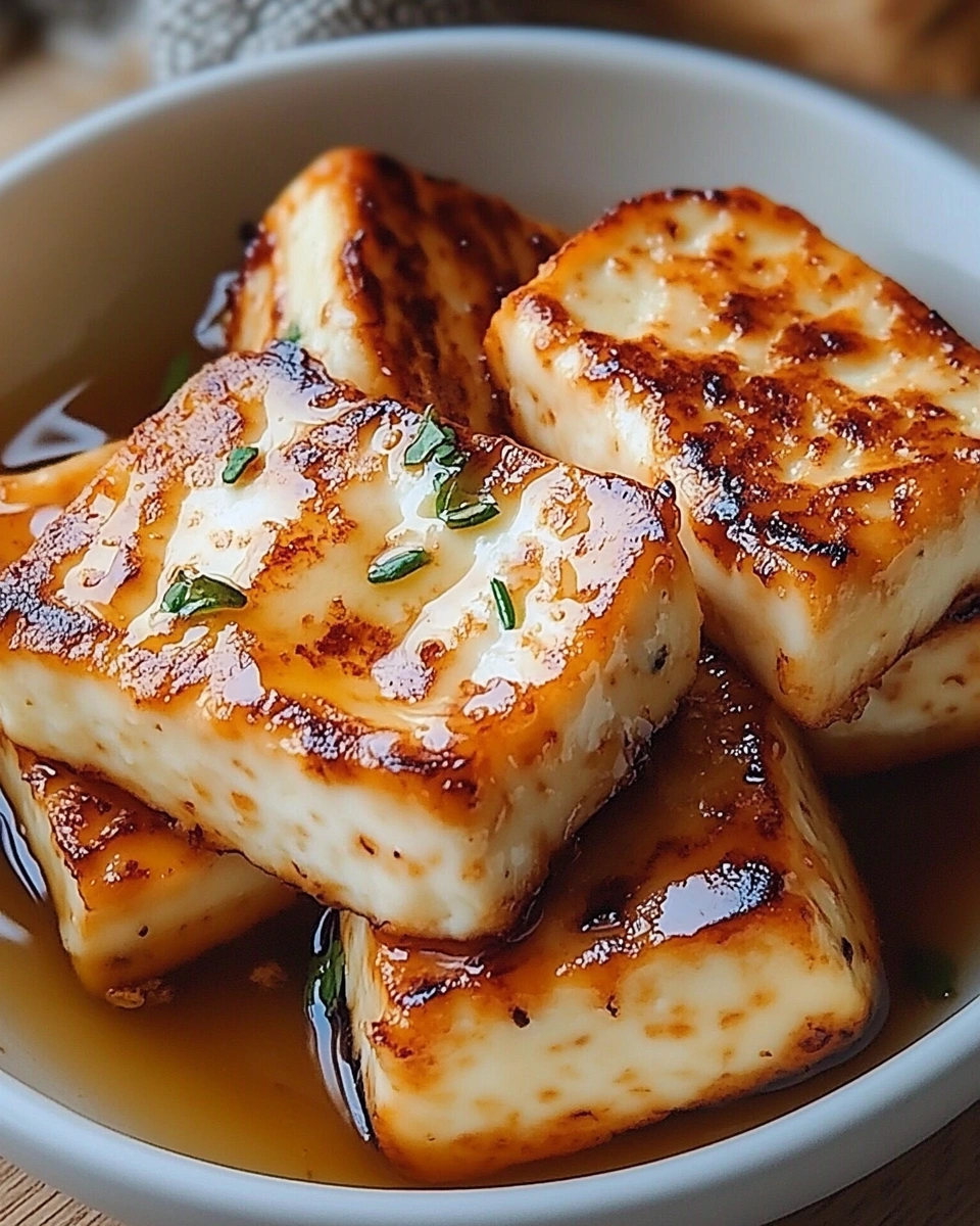 Kross gebratener Halloumi mit Honig – ein Genussmoment!