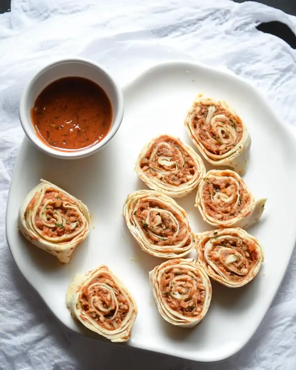 Mediterrane Tortilla-Röllchen mit Tomate, Parmesan und Pinienkernen verzaubern deinen Gaumen!