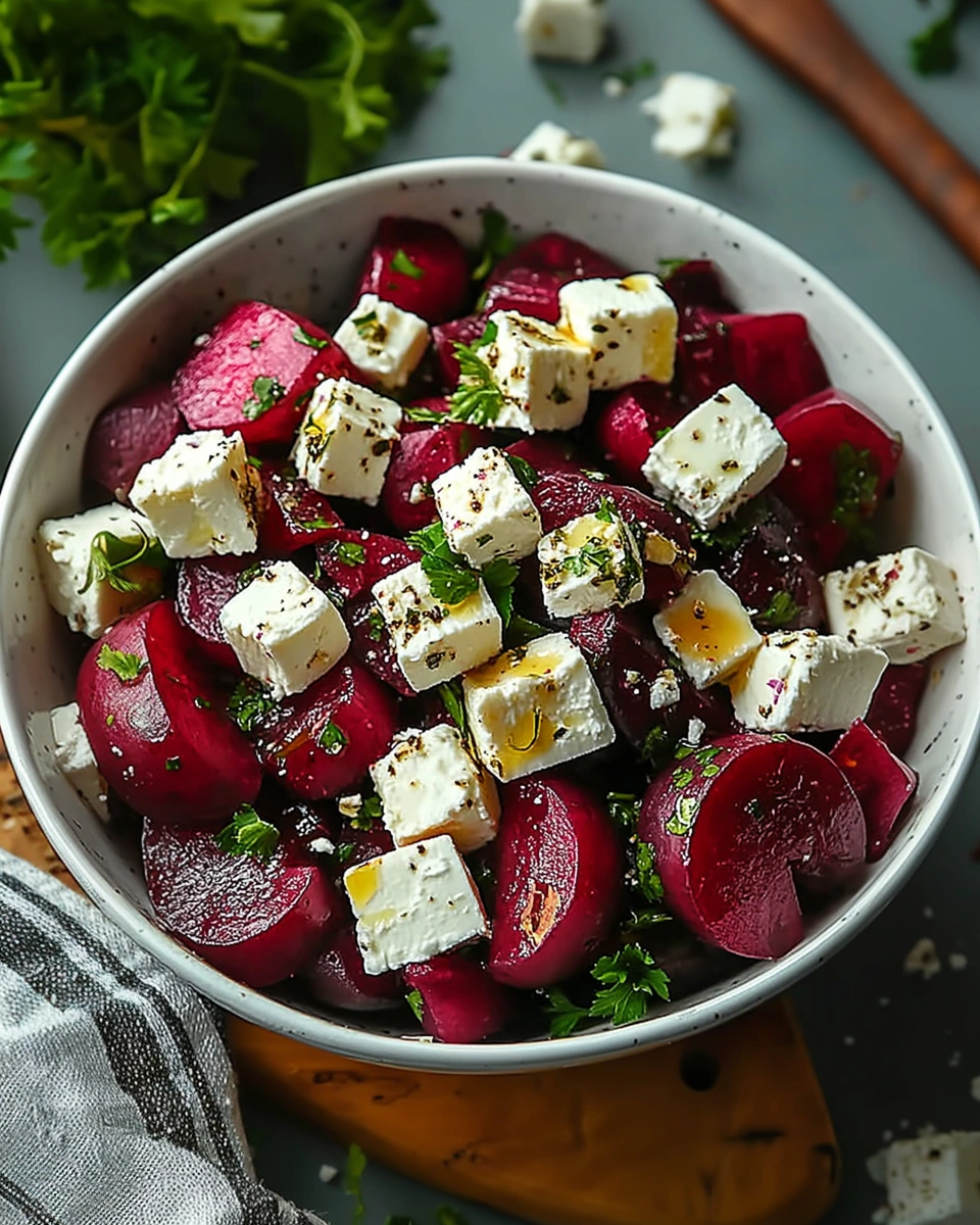 Rote Bete und Feta Käse Salat: Ein genussvolles Rezept!