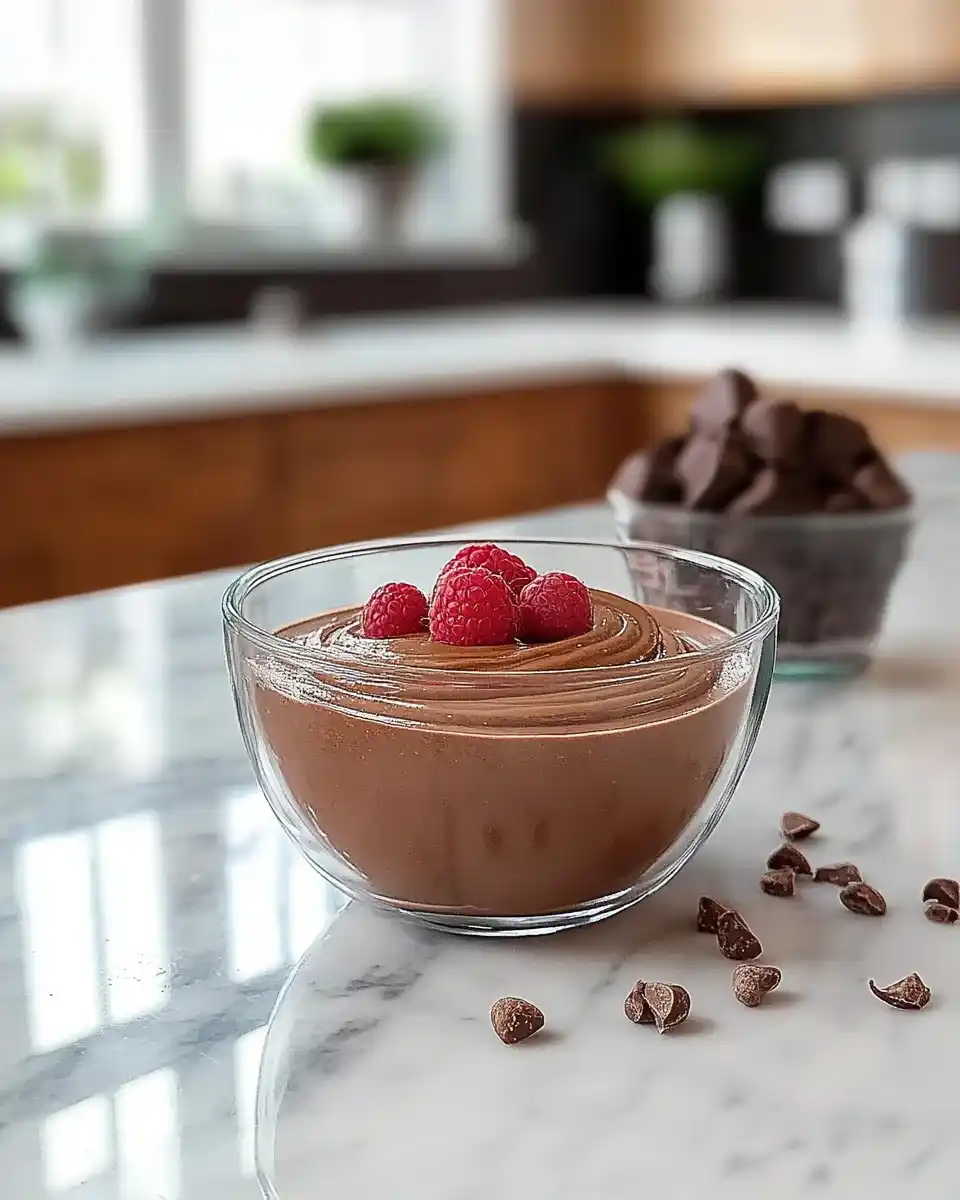 Schokoladenmousse mit hohem Proteingehalt schnell genießen!