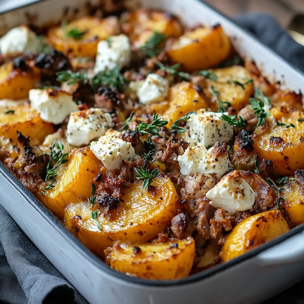 Süßkartoffel-Hackfleisch-Auflauf mit Feta für jeden!