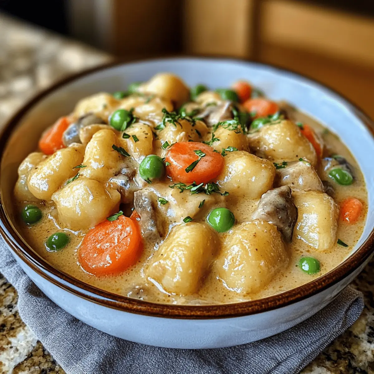Eintopf Gnocchi Hähnchen Topf Kuchen für die ganze Familie