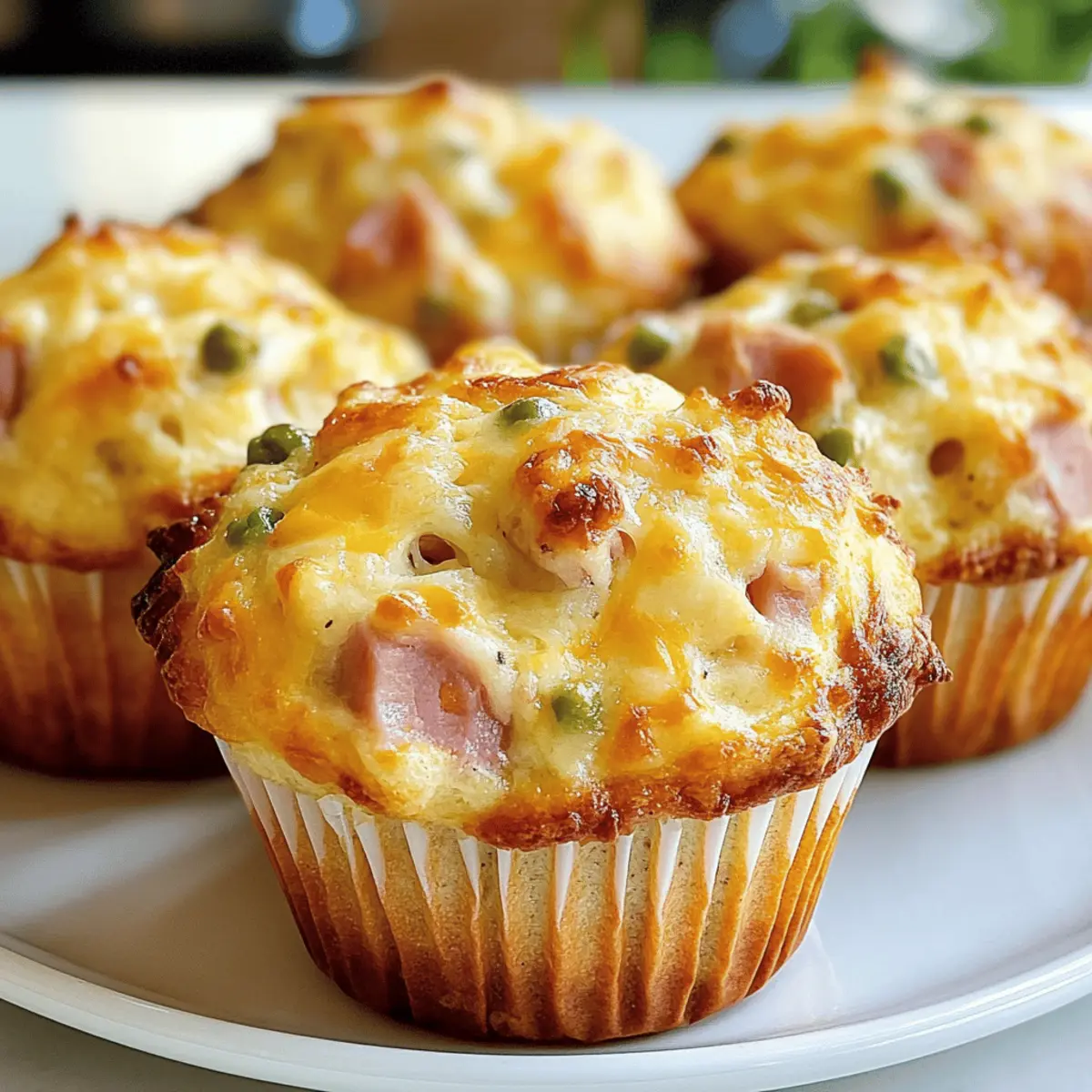 Frühstück Schinken und Käse Muffins selbstgemacht