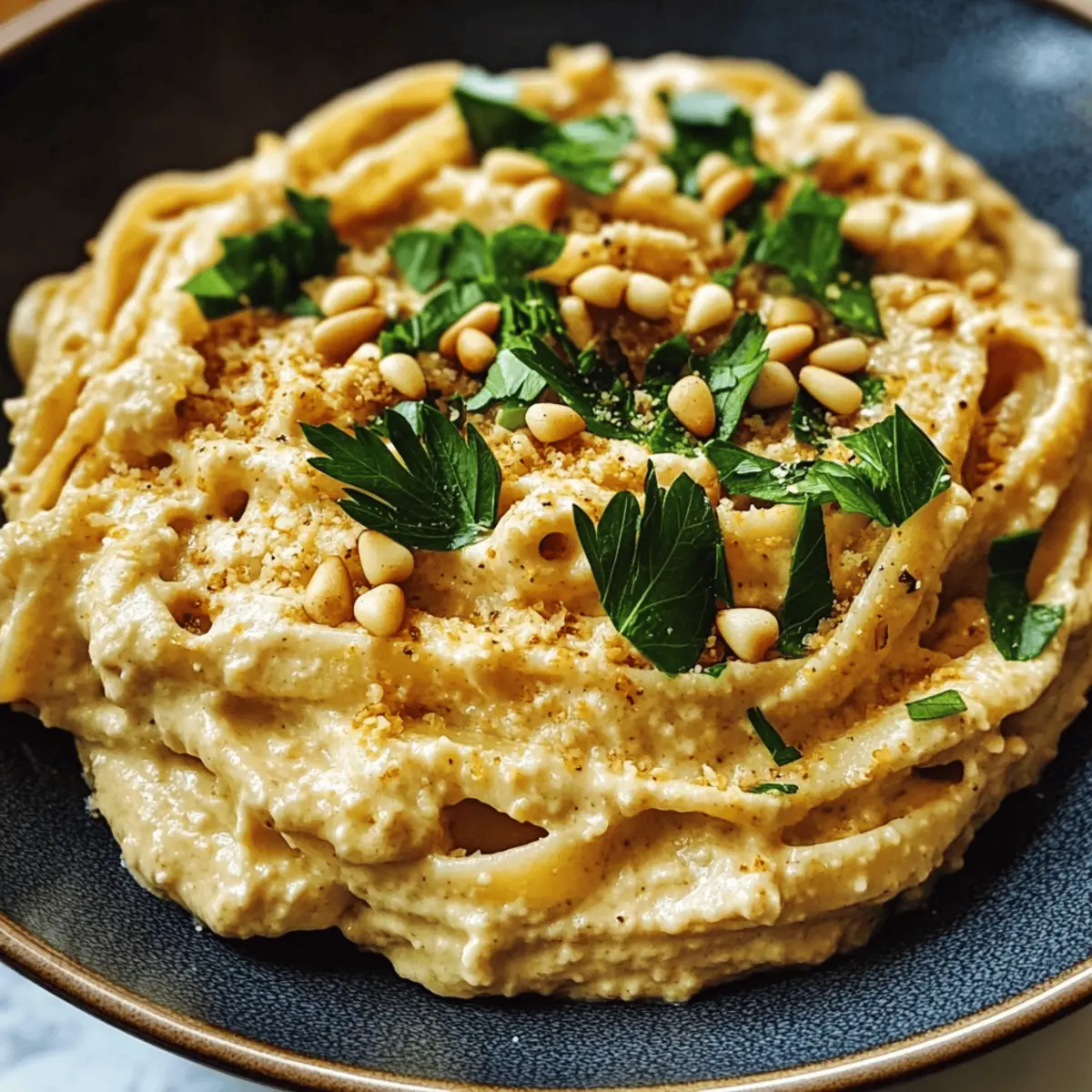 Zitronige Hummus-Pasta für schnelle Küche
