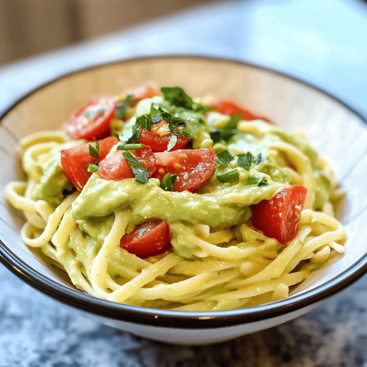 Schnelle Einfache Avocado Pasta in 15 Minuten