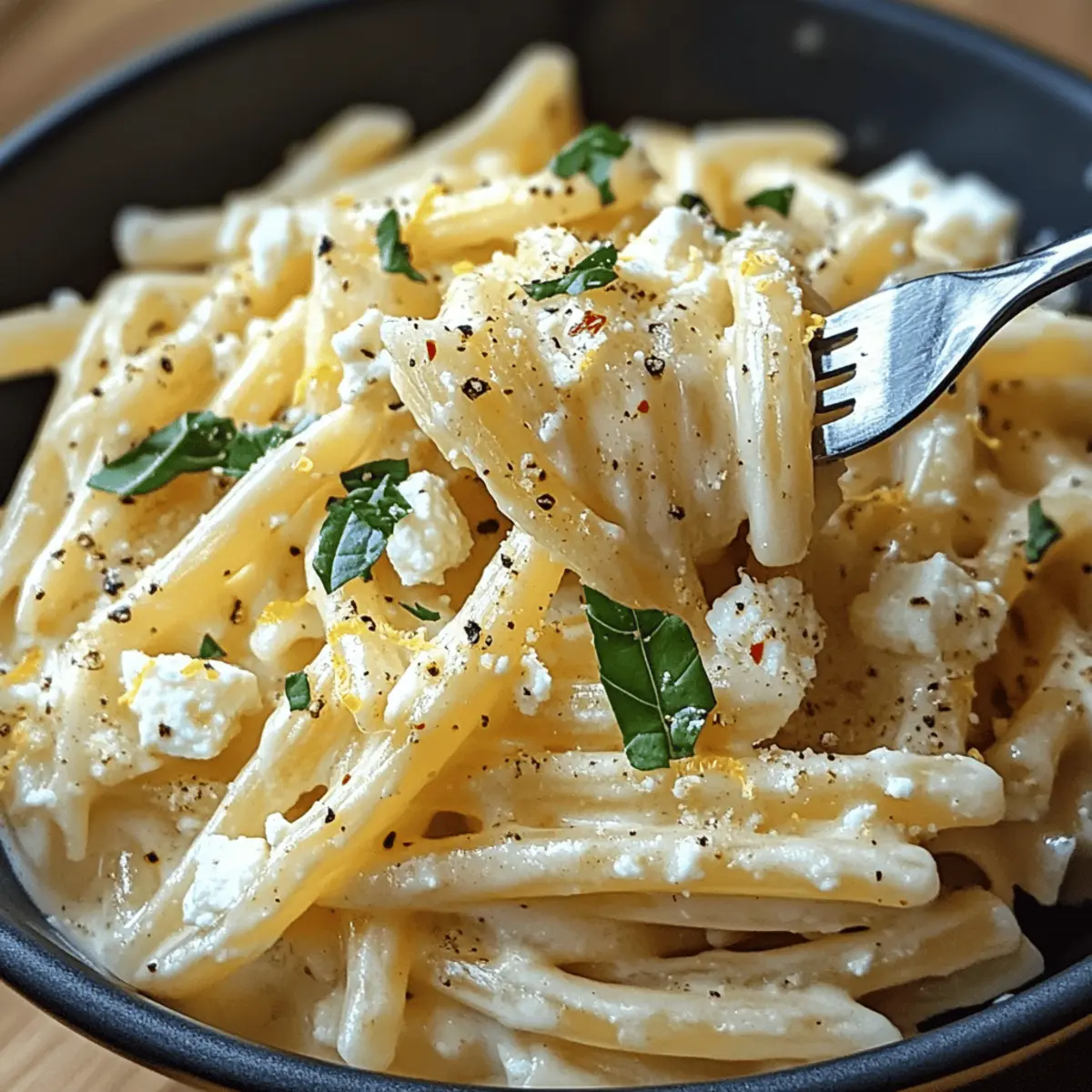 Cremige Zitronen-Feta-Pasta in 30 Minuten