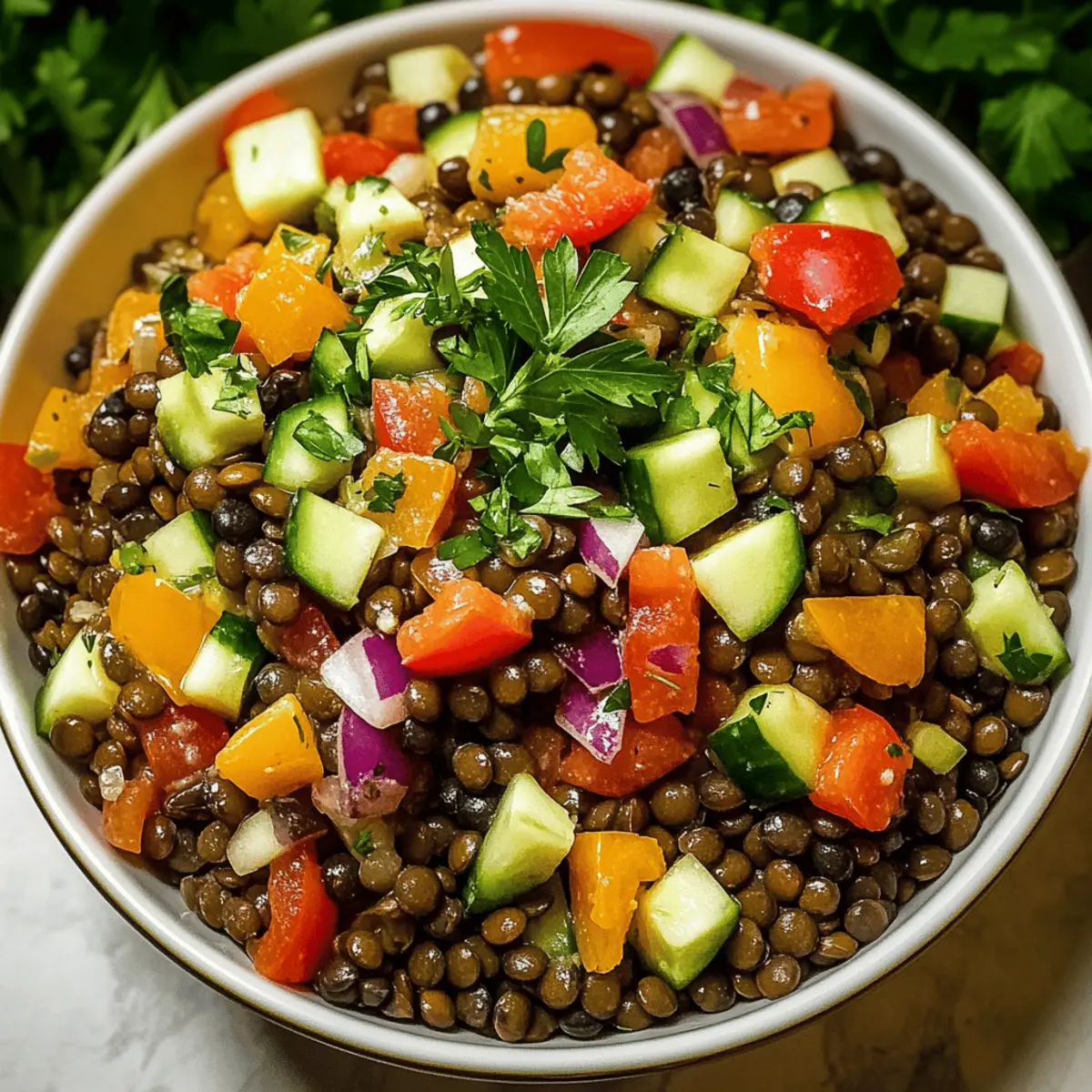Mittelmeer-Linsensalat: Gesund und voller Geschmack