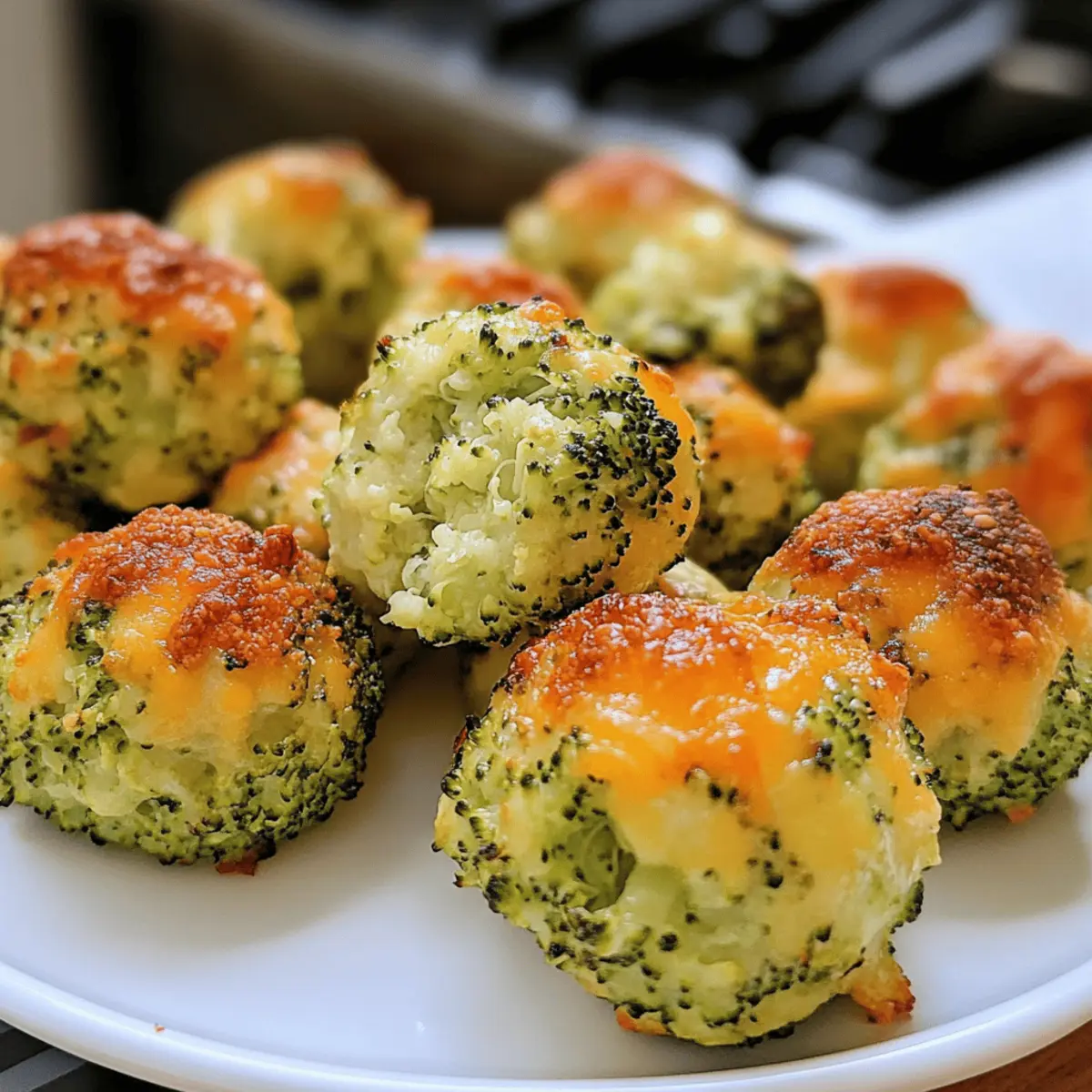 Gebackene Brokkoli-Käsebällchen für jeden Snack-Fan