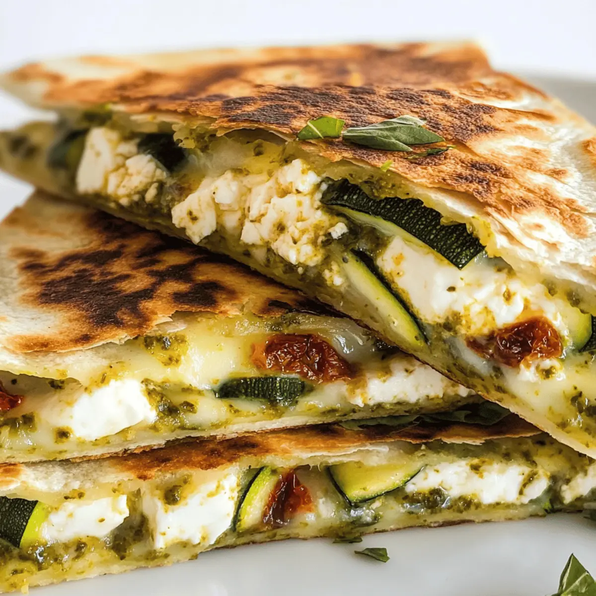 Pesto Zucchini Quesadillas in nur 30 Minuten