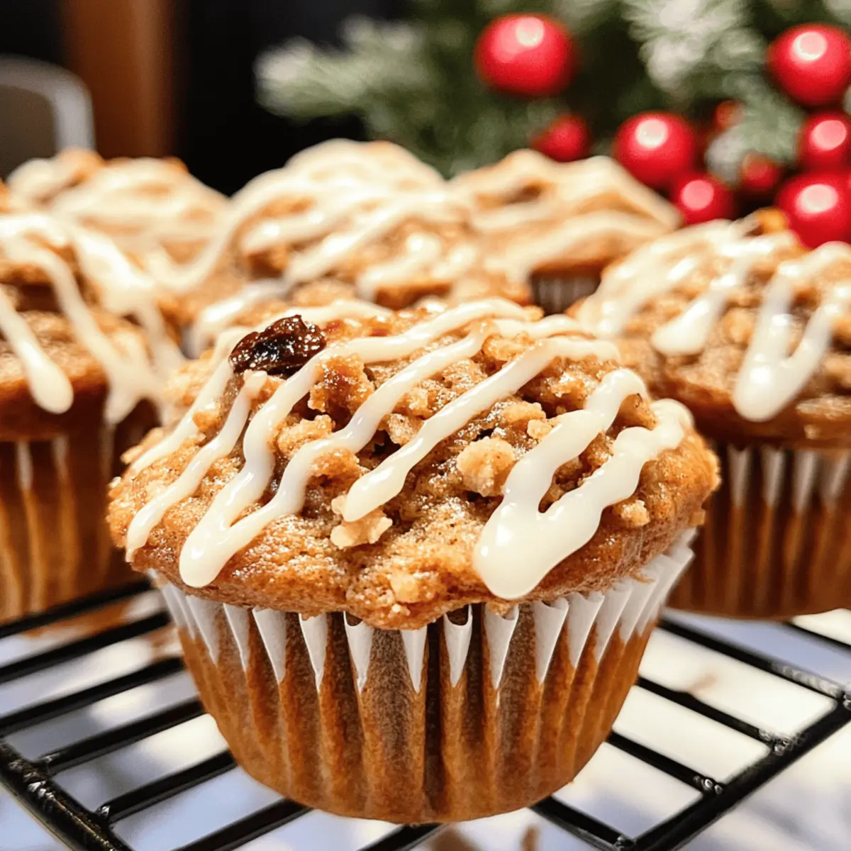 Lebkuchenmuffins mit Vanilleglasur zum Verlieben