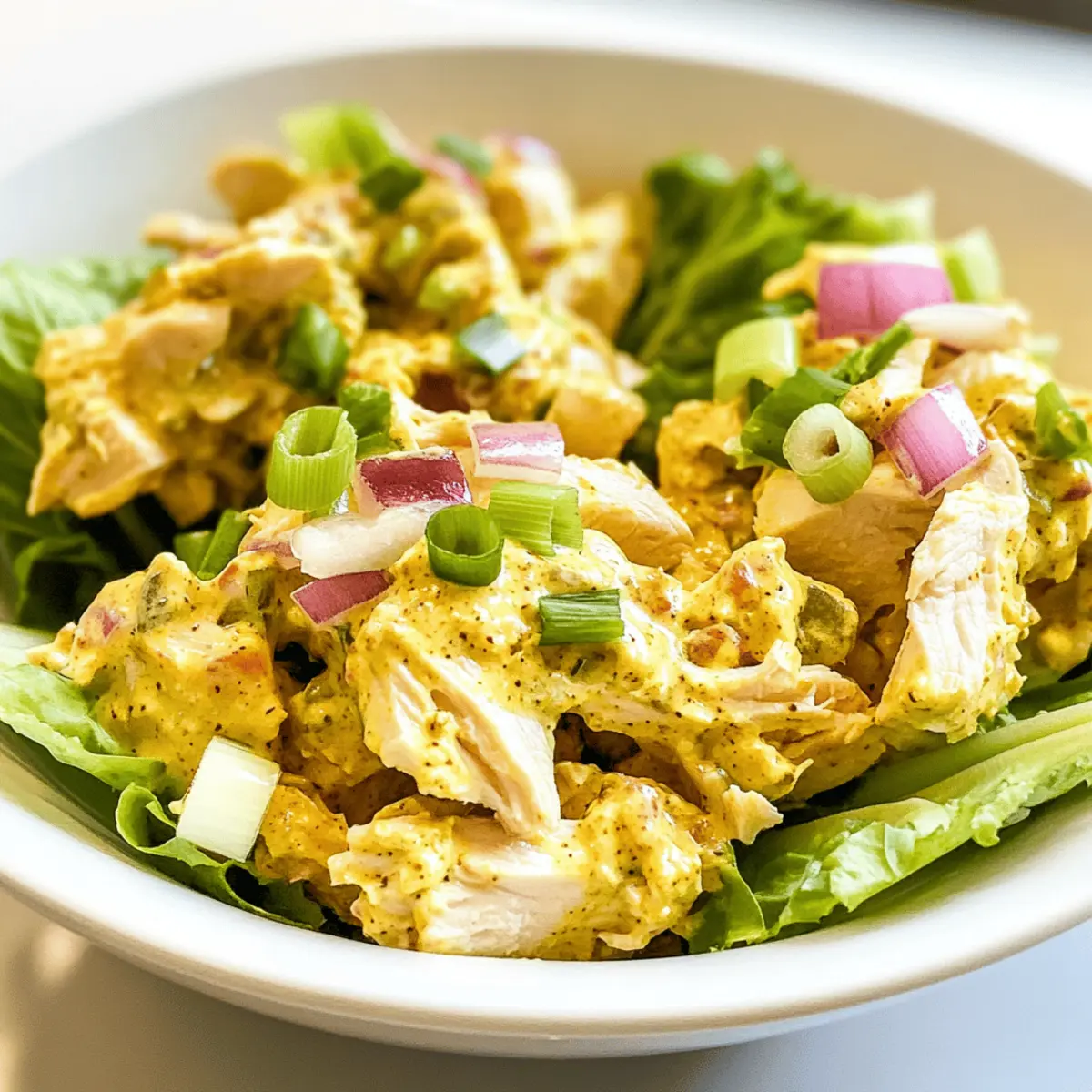 Curry-Hühnchen-Salat für ein leichtes Mittagessen