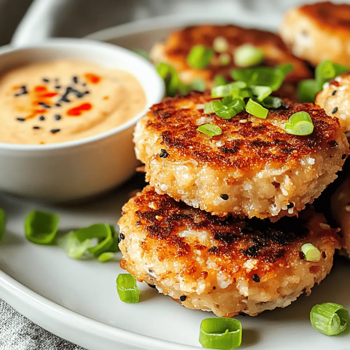 Frittierte asiatische Thunfischkekse mit würzigem Mayo