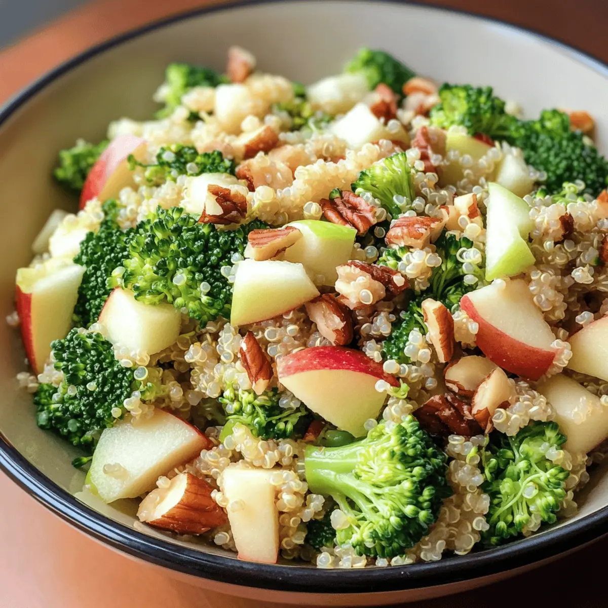 Frischer Brokkoli Apfel Quinoa Salat für jeden Tag
