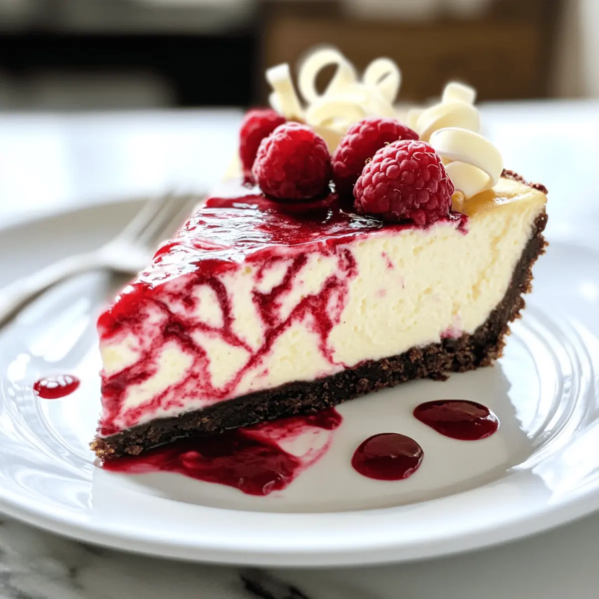 Weißer Schokoladen-Himbeer-Käsekuchen für besondere Anlässe