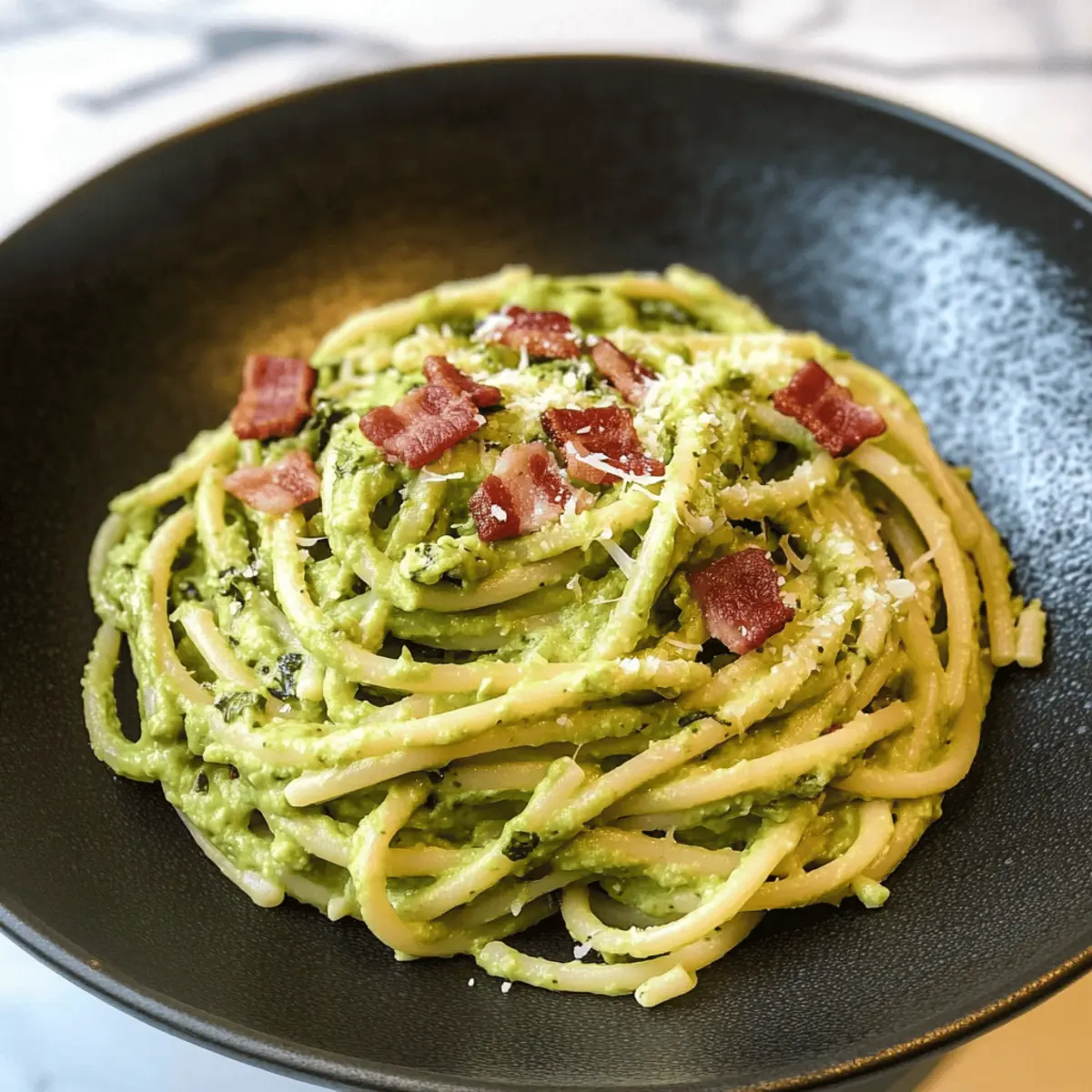 Avocado Carbonara für gesunde Pasta-Liebe